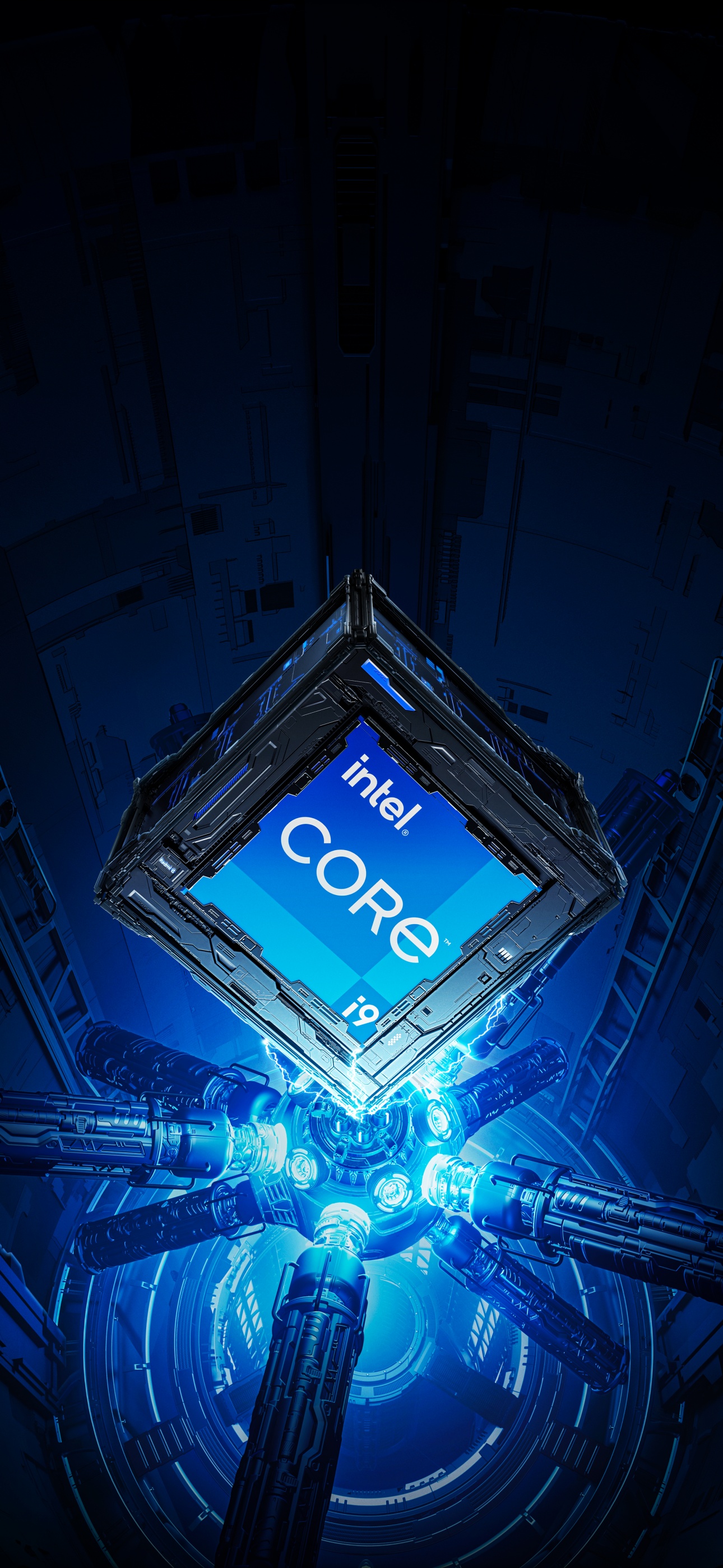 Intel Core i9 Wallpaper 4K, Intel processor, Futuristic