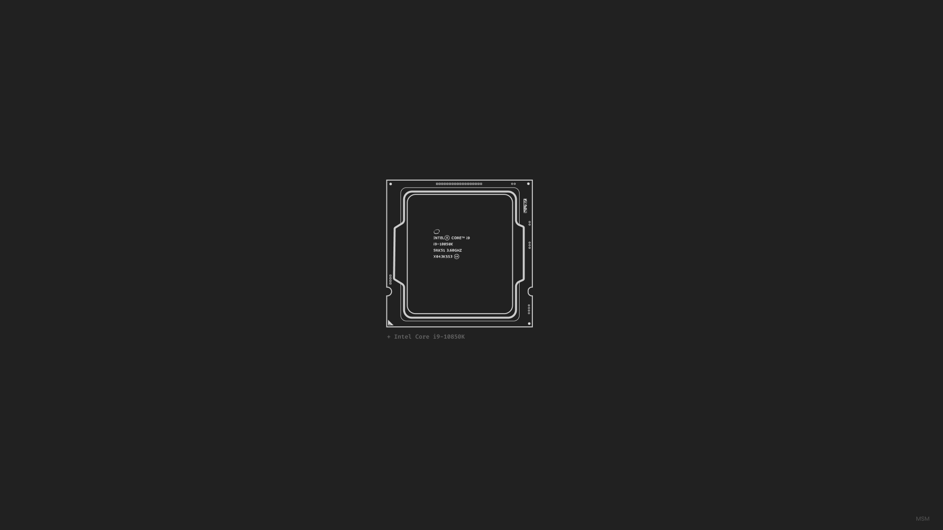 Minimalist Processor Wallpaper: Intel i9 Desktop