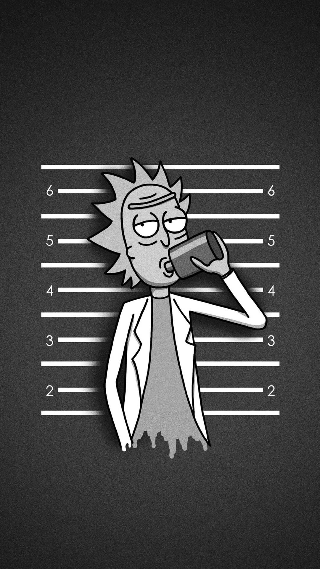 Download Rick And Morty Stoner Black And White Wallpaper