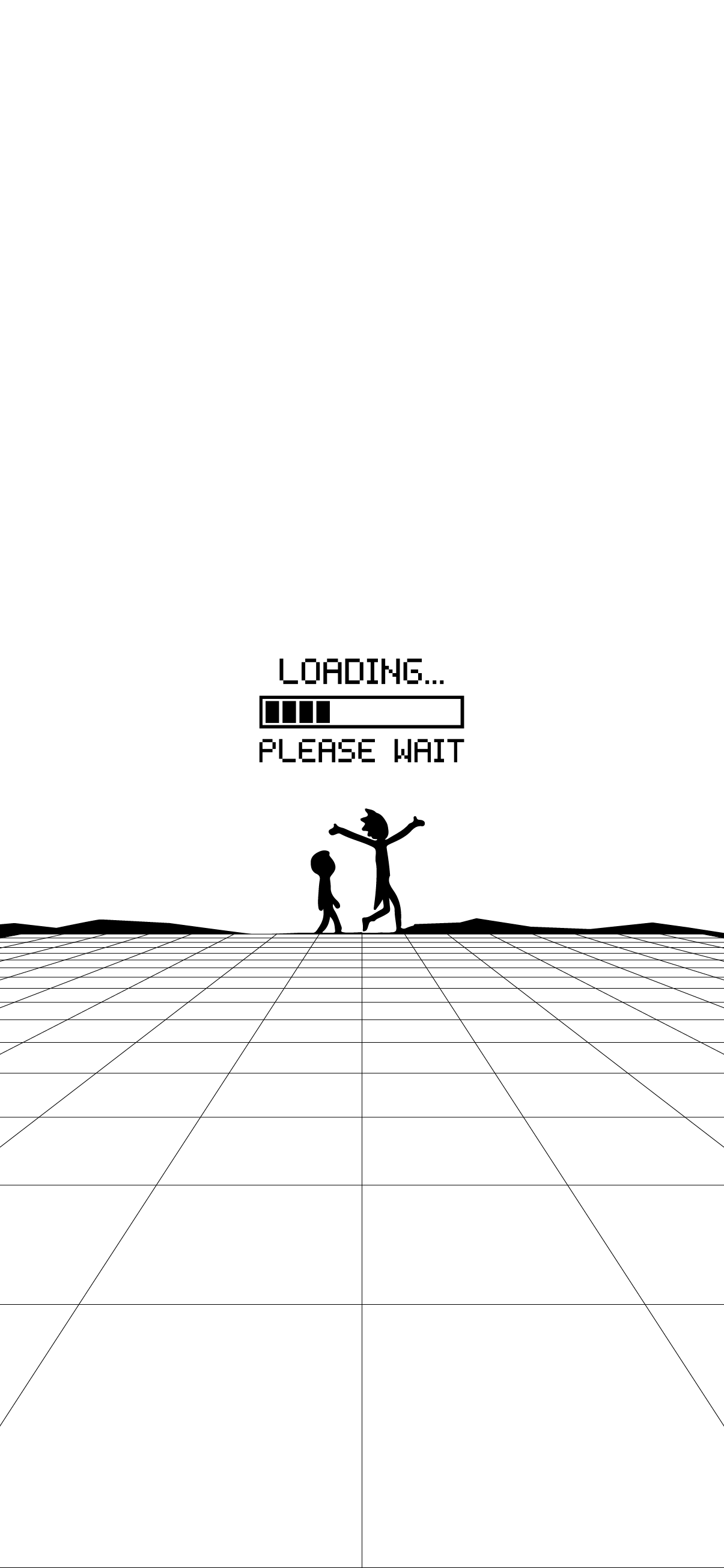 Rick and Morty White Wallpaper