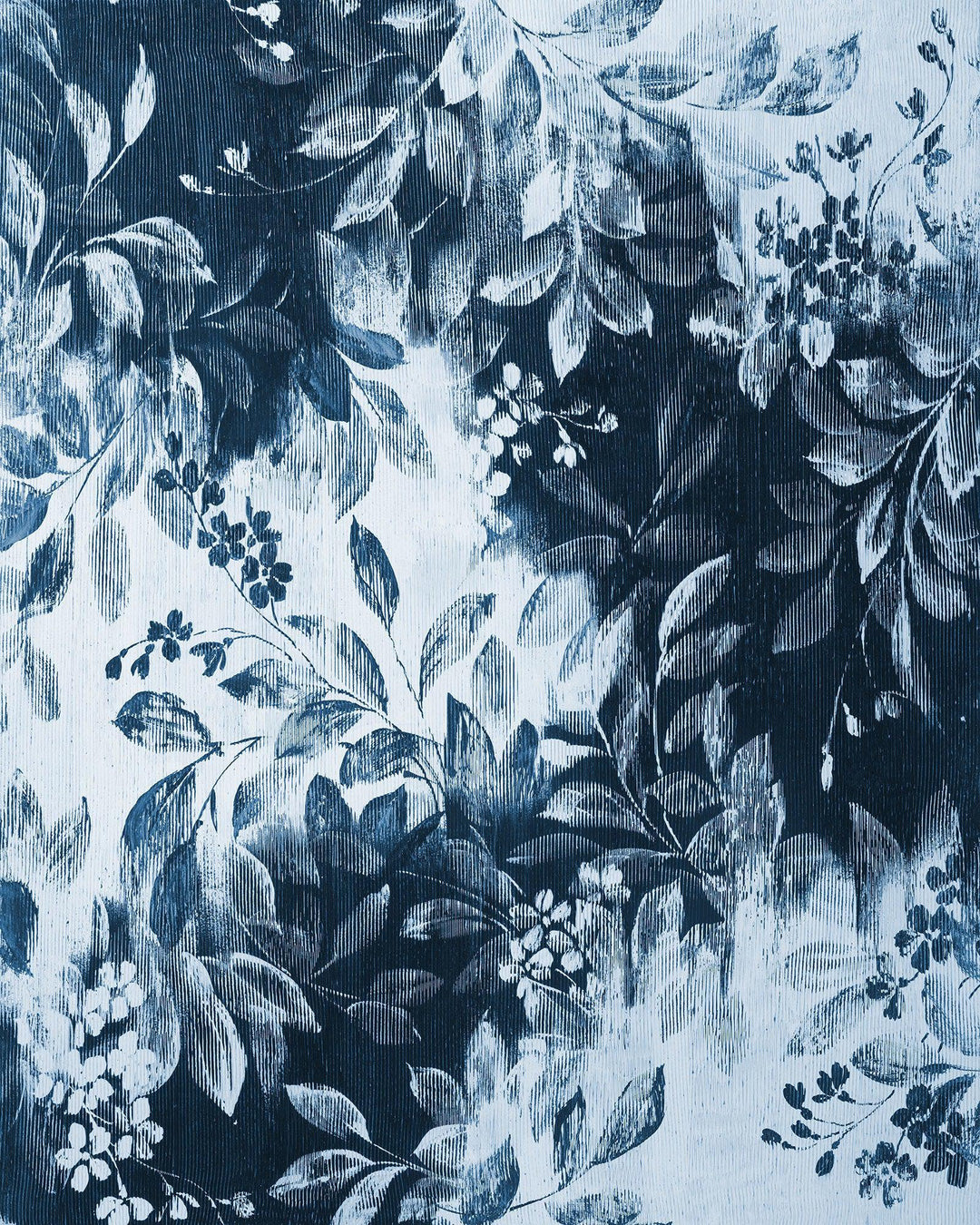 Idyllic Indigo Mural Wallpaper: Nature Wallpaper
