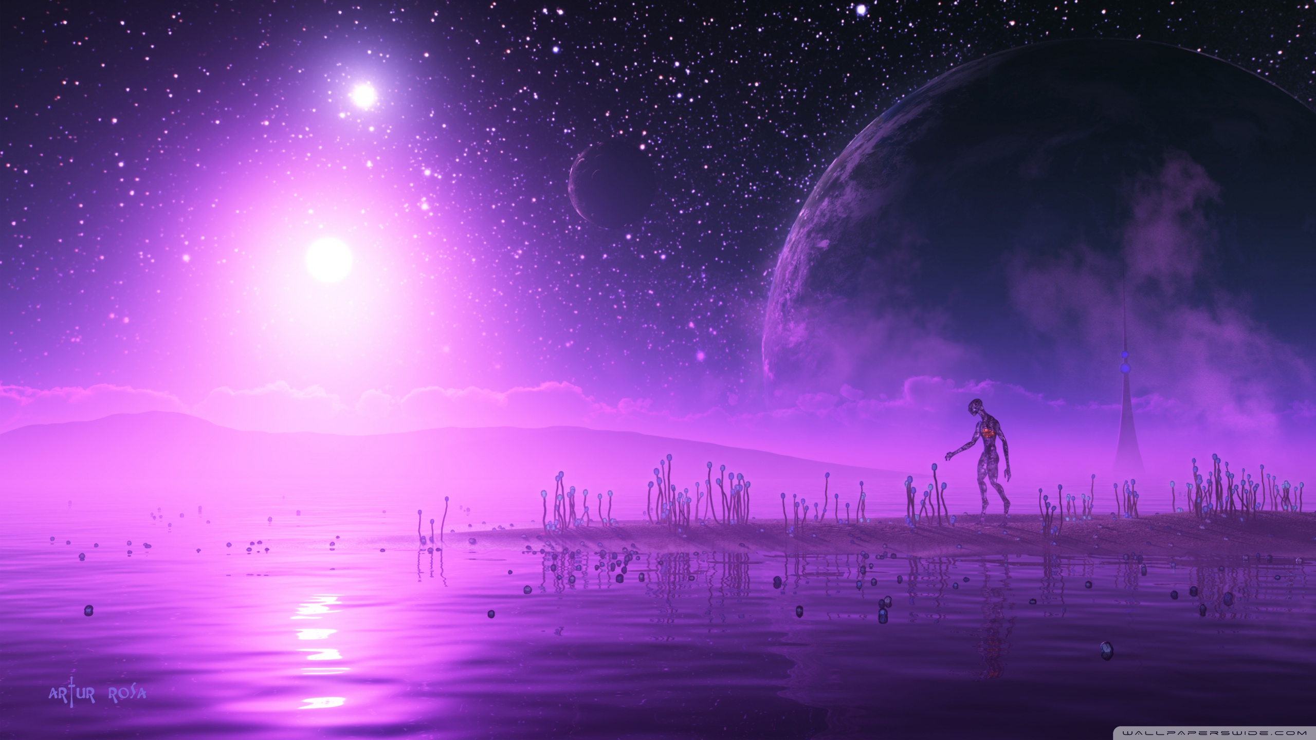 Purple Univers 4K UHD Wallpaper for UltraHD Desktop and TV, Widescreen and UltraWide Display, Dual Monitor, Smartphone and Tablet Devices