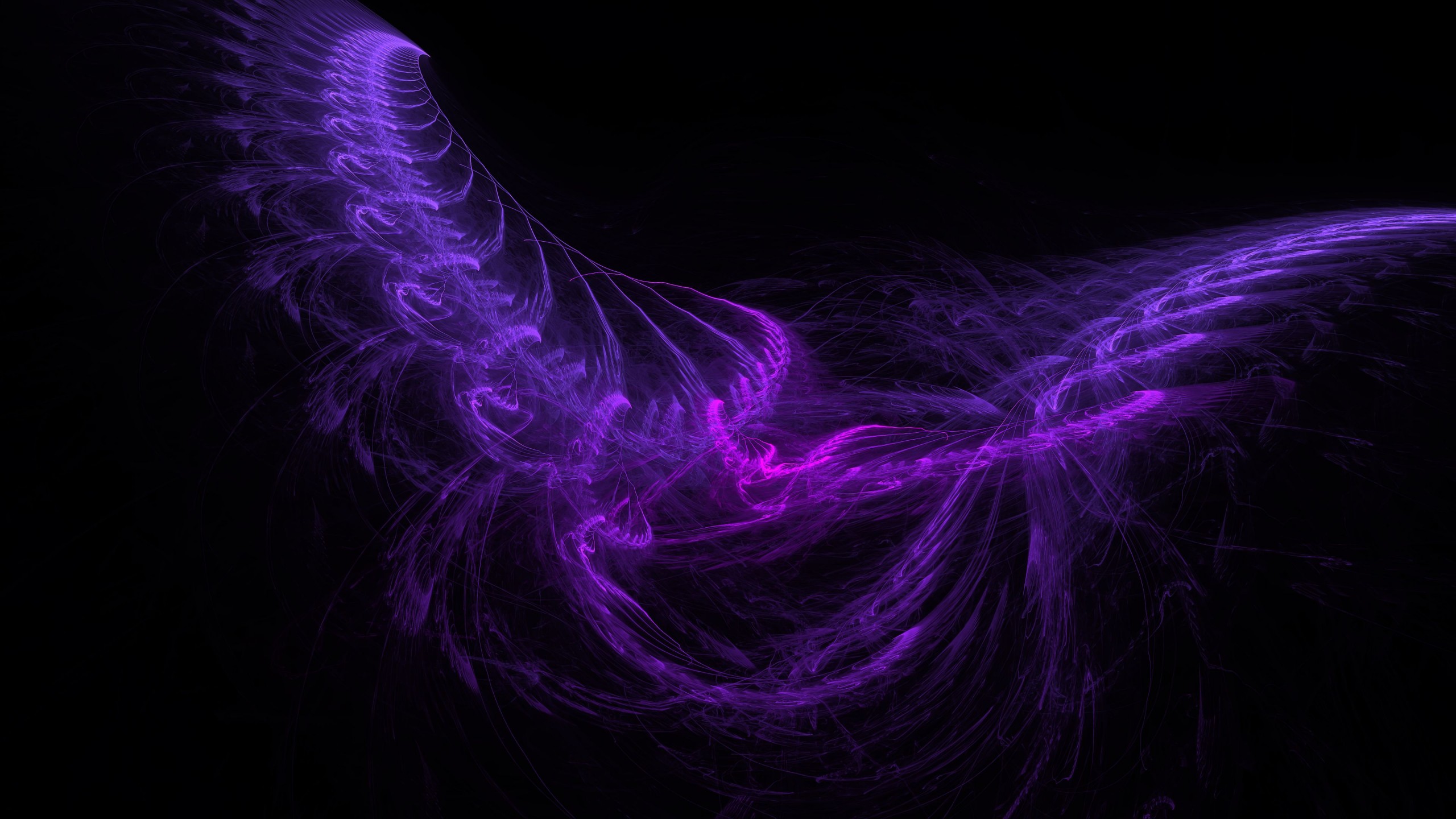 Purple Lines Shapes Darkness Abstraction Wallpaper Dark Background 4K HD Abstract Wallpaper