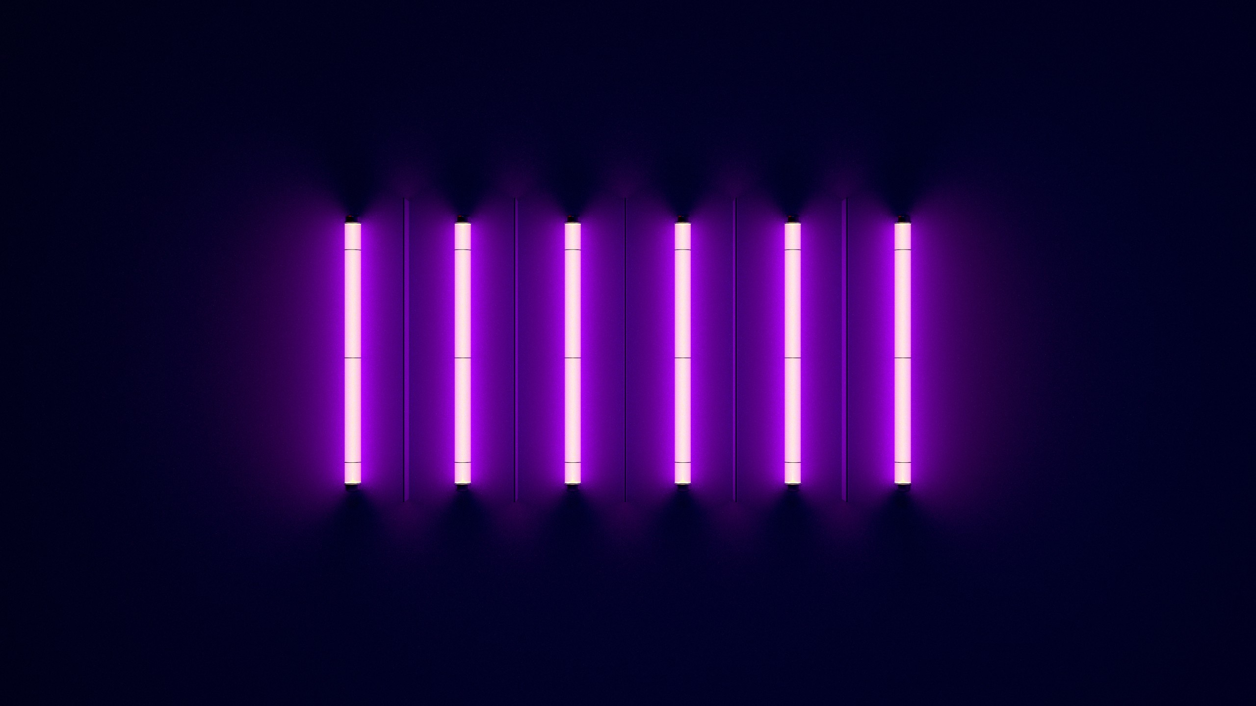 Purple Neon Lights 4K Wallpaper
