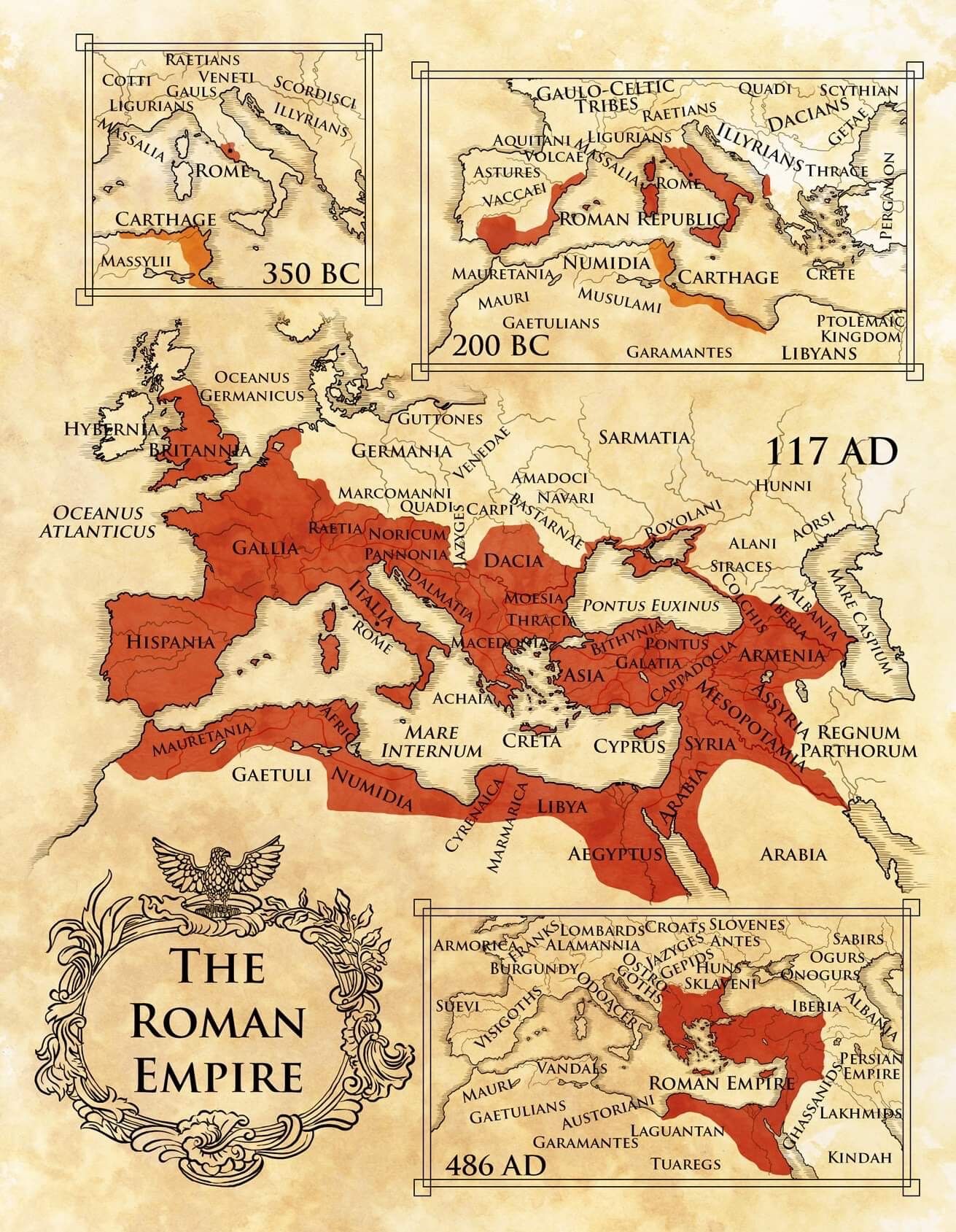 Antique Map of the Roman Empire