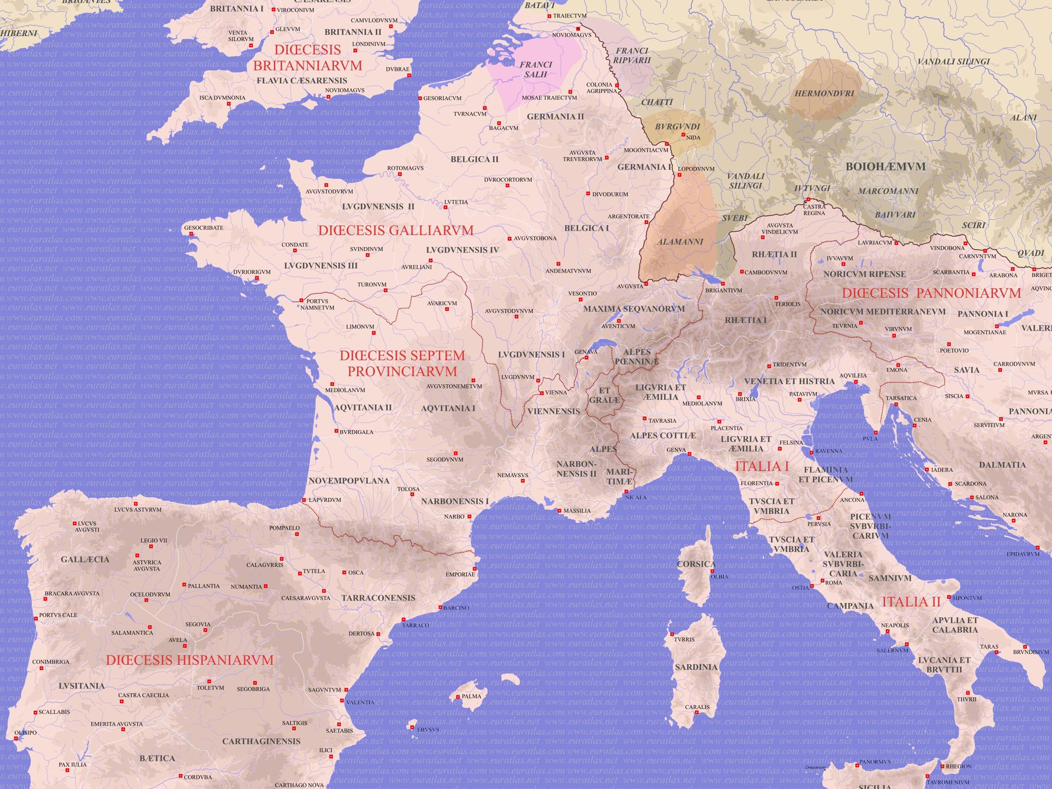 Euratlas Info: Western Roman Empire AD 400 Wallpaper