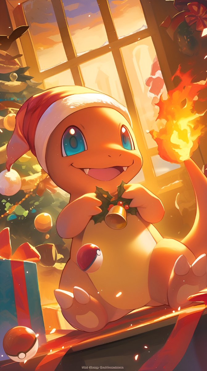 Christmas Charmander wallpaper