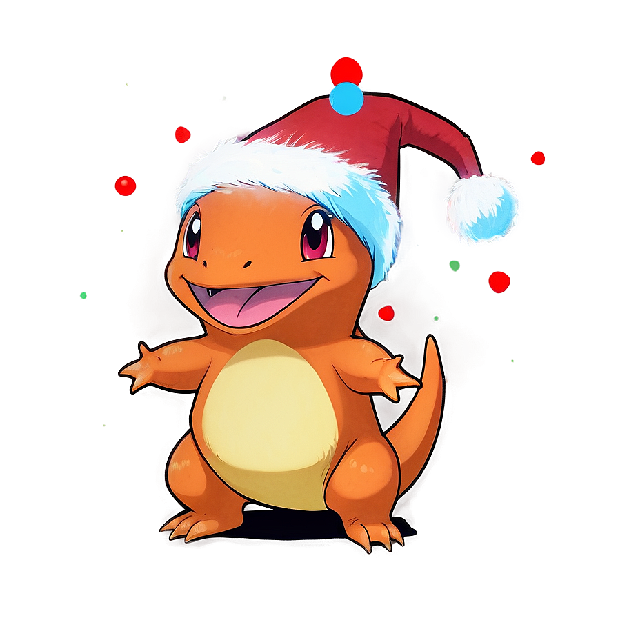 Download Charmander In Festive Hat Png 74