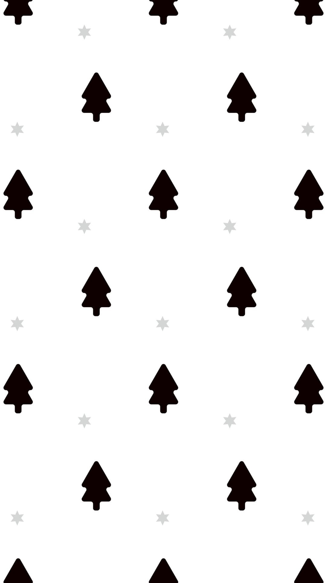 Black & White Christmas Phone Wallpaper. Festive Holiday Background. iPhone Christmas Wallpaper Seamless Patterns