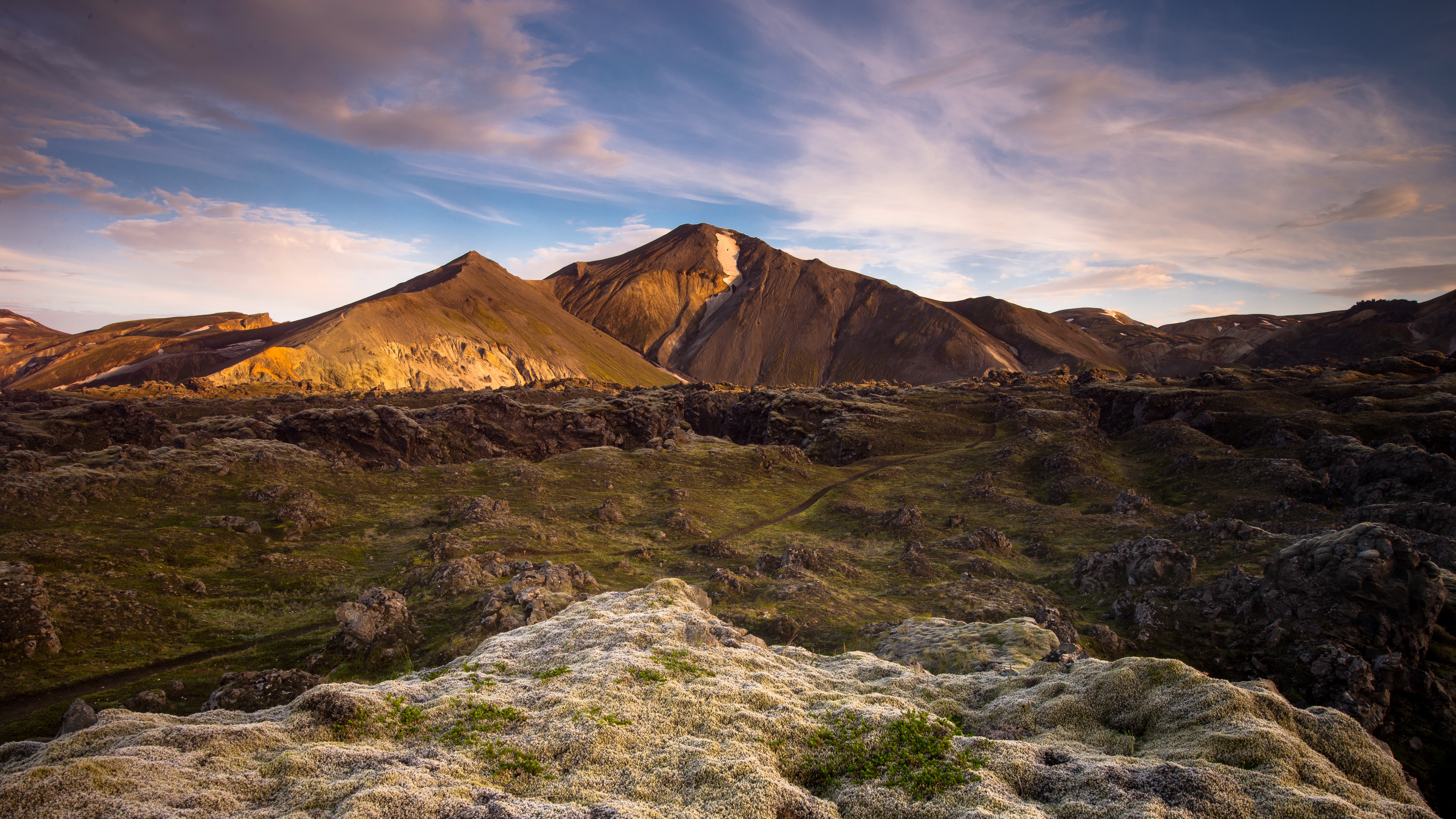 Wallpaper Brown Mountain Under White Clouds During Daytime, Background Free Image