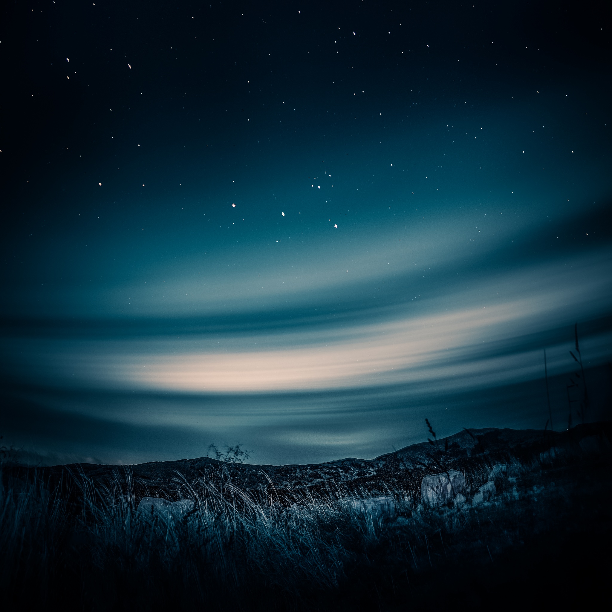 Aurora Borealis Wallpaper 4K, Night sky, Stars, Landscape