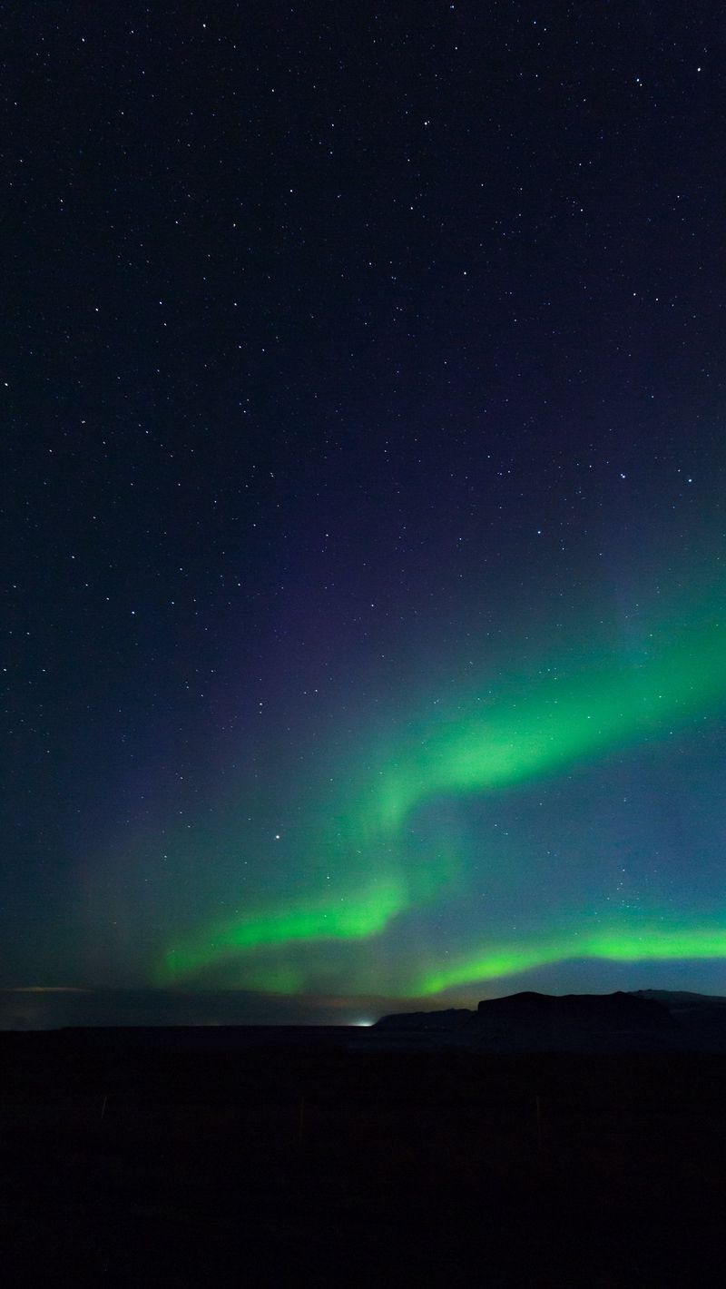 Download Wallpaper 800x1420 Northern Lights, Aurora, Night, Sky, Dark Iphone Se 5s 5c 5 For Parallax HD Background