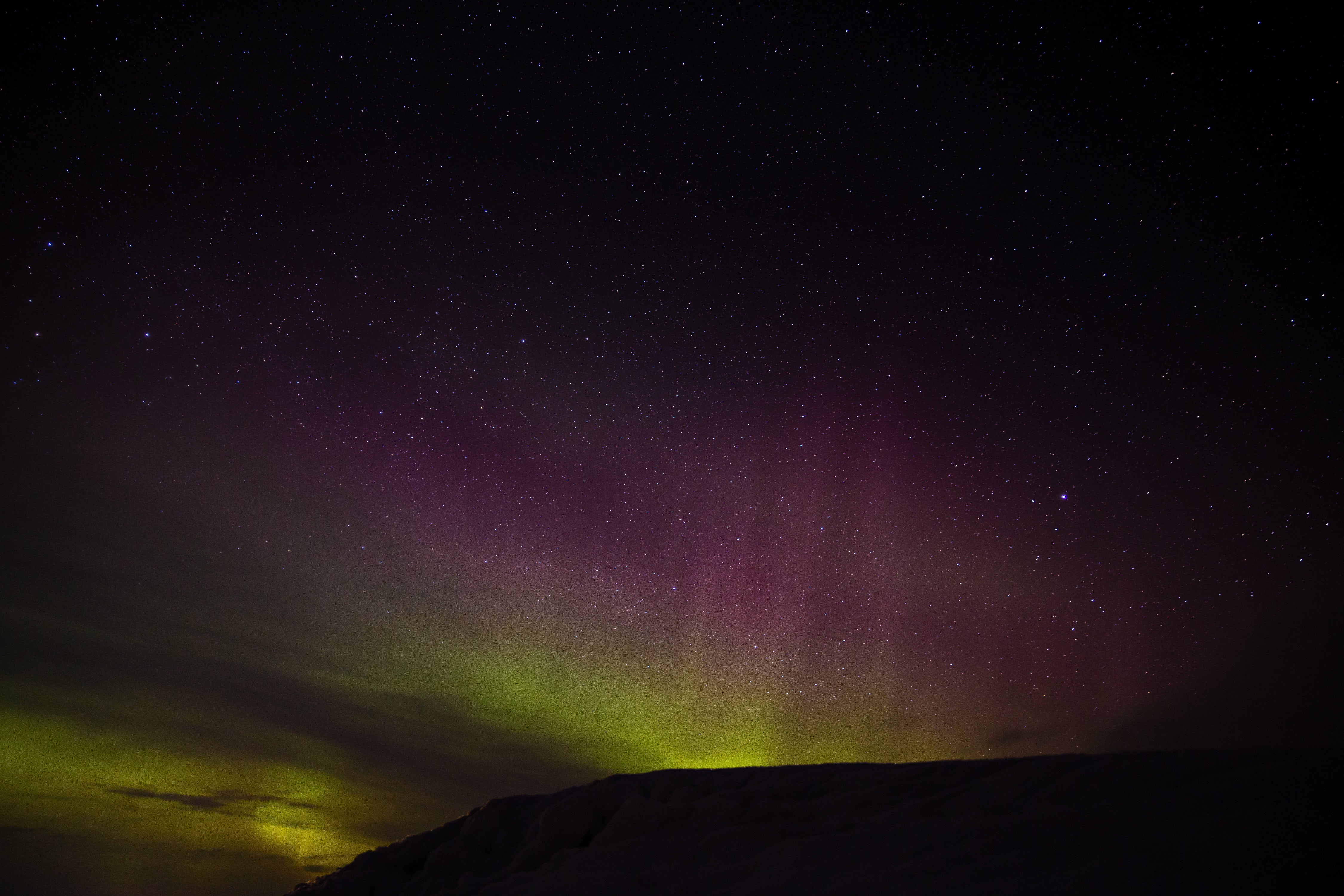 Royalty Free Photo: Green And Purple Aurora