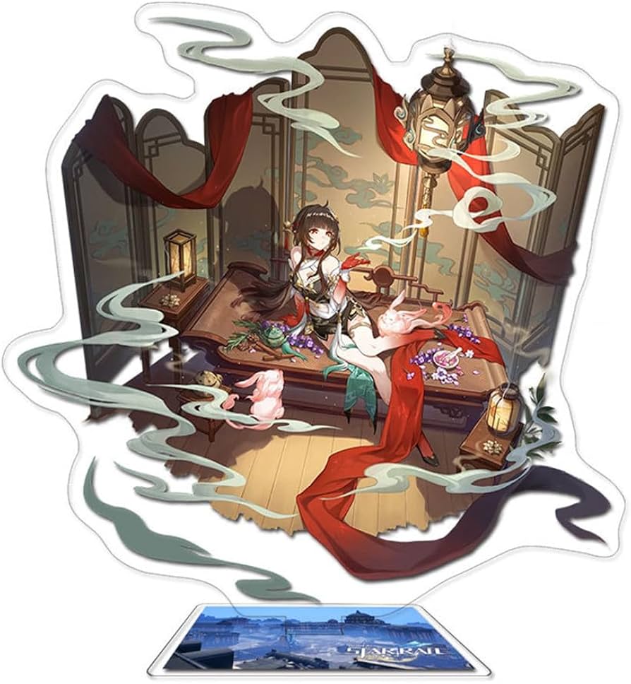 Honkai Star Rail Lingsha Cosplay Figure Acrylic Standing Desktop Decoration Characters Stand Collections Gift For Game Fans, Toys & Games