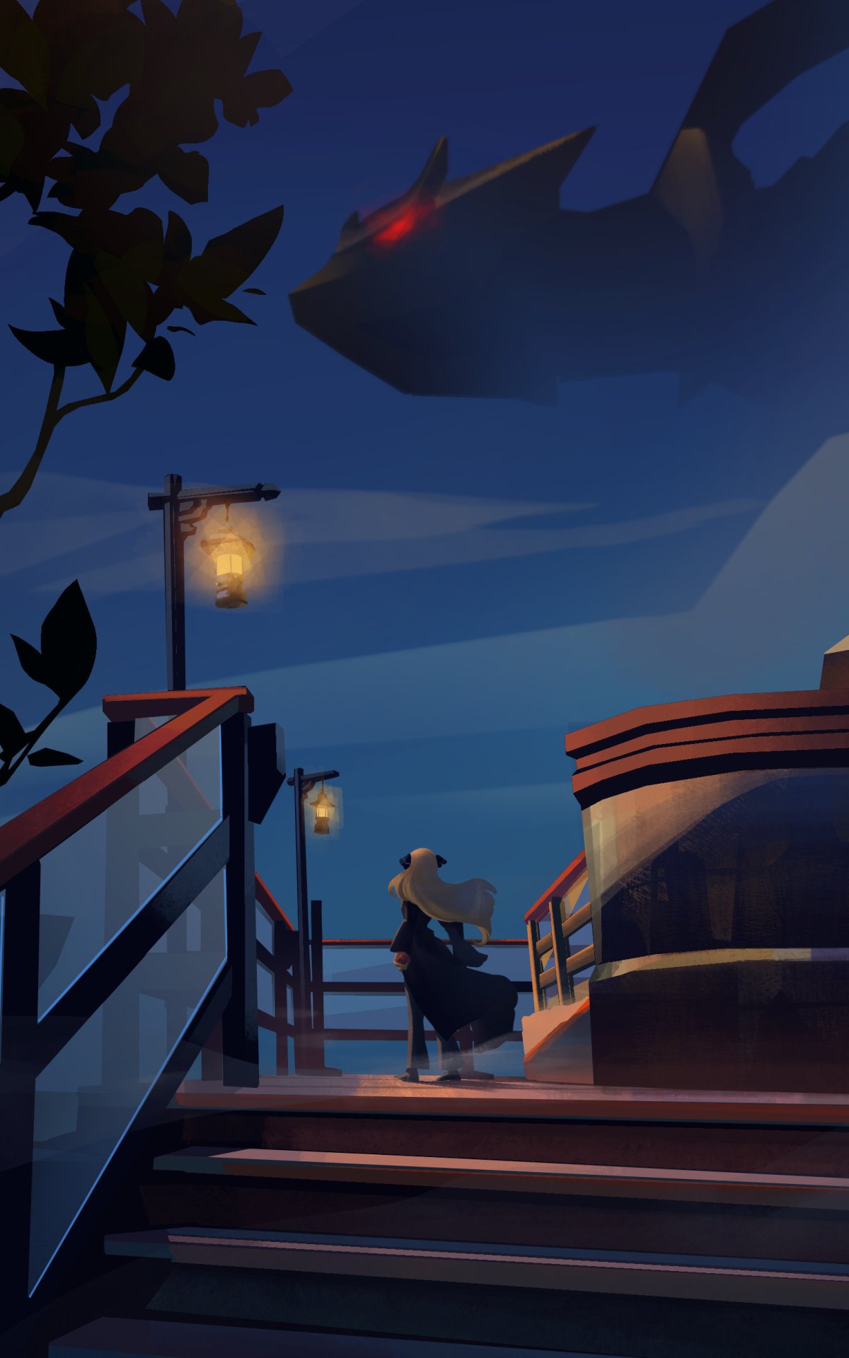 Mystical Night Stroll Pokémon Phone Wallpaper