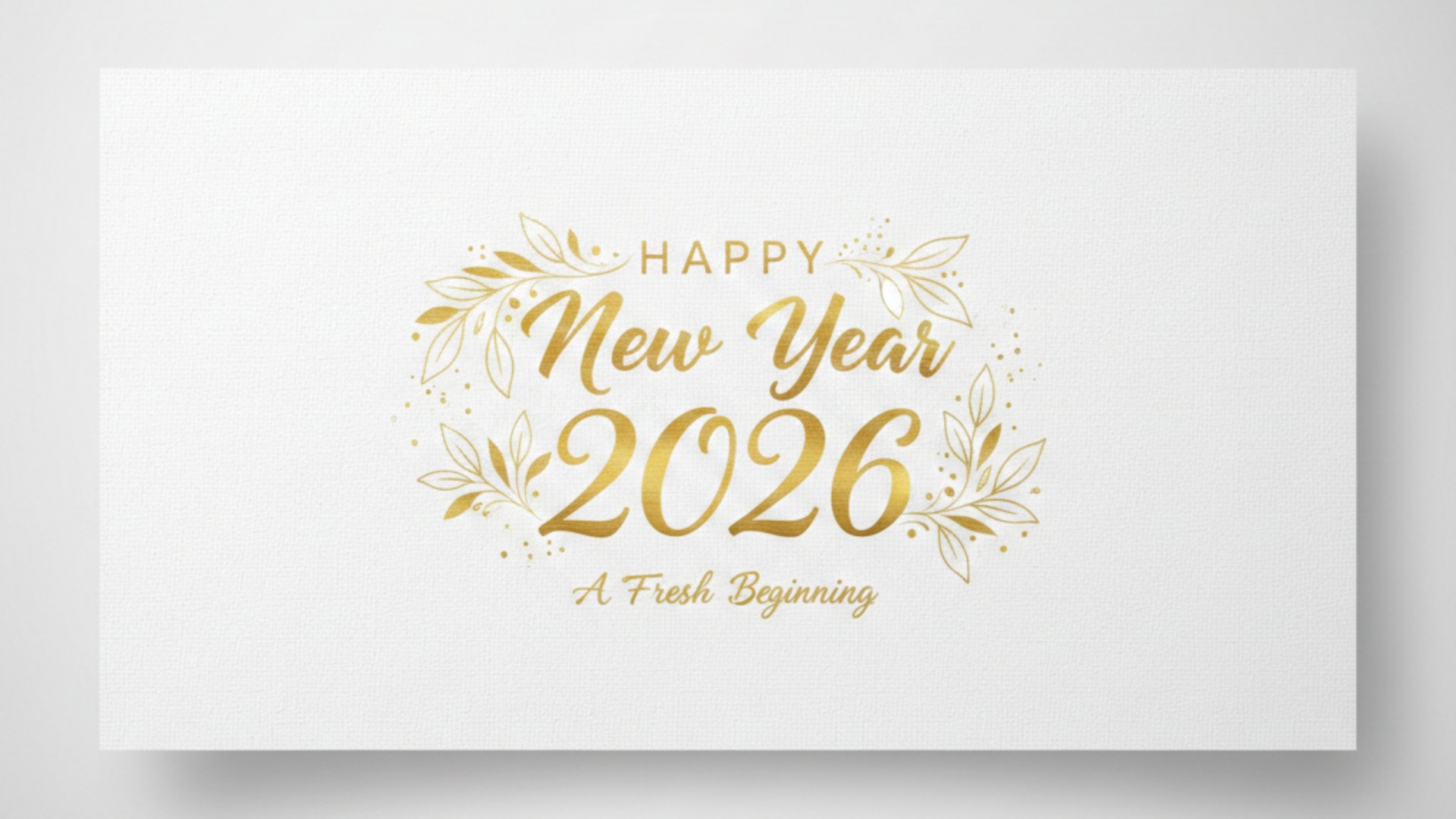 clean elegant New Year greeting featuring Happy New Year 2026 HD happy new year Wallpaper