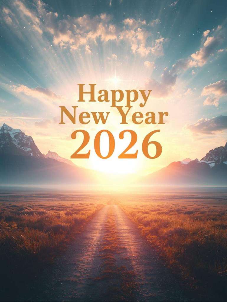 Happy New Year 2026. Greetings Image To Share With Loved Ones