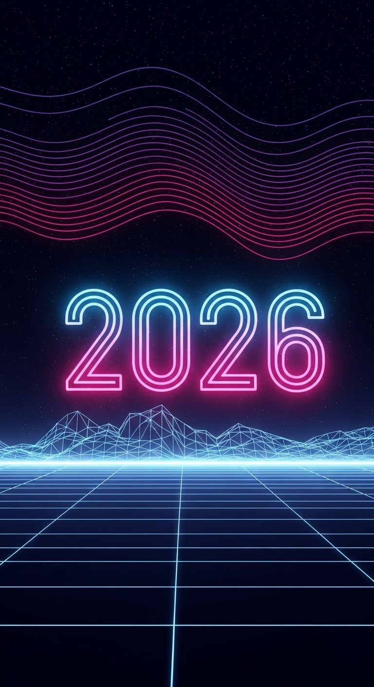 Happy New Year 2026 iPhone and Android Wallpaper