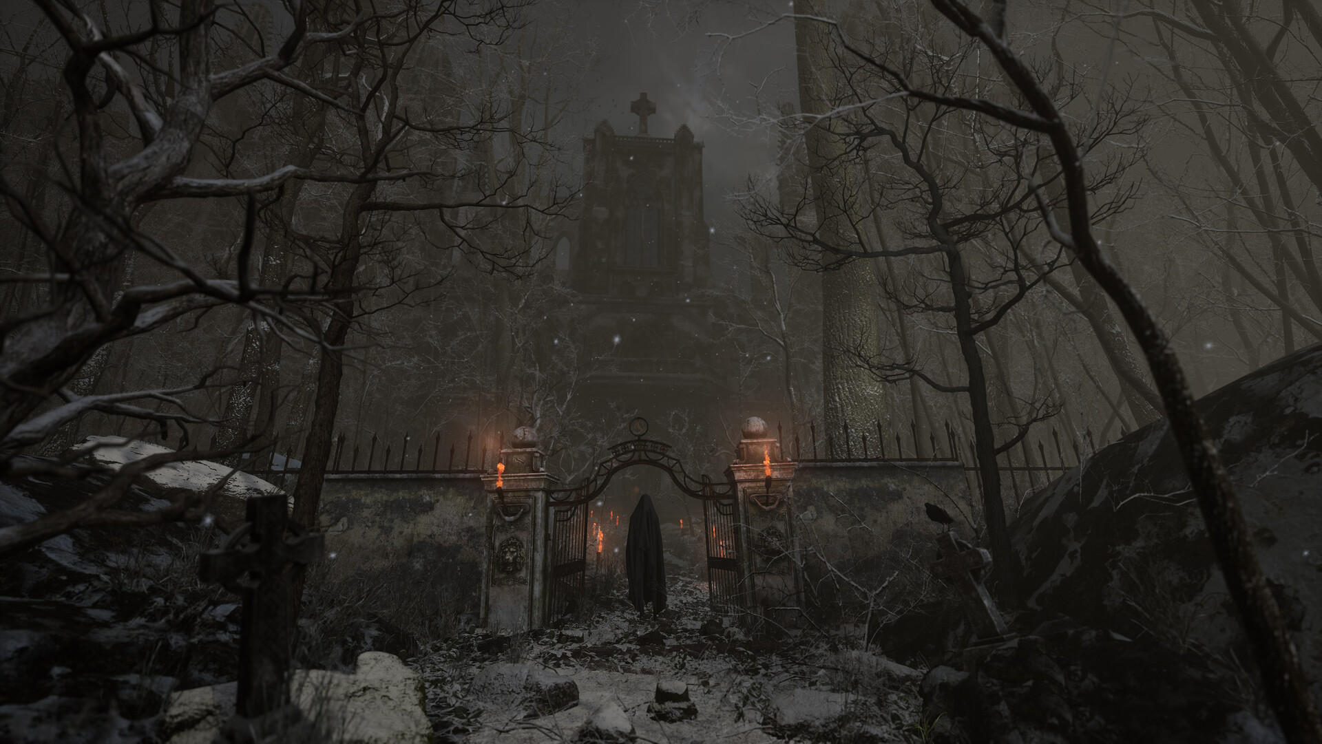 New Mood of My Haunted Winter Forest path Inspired by RE8 Unreal Engine 4.26.2 RTXON