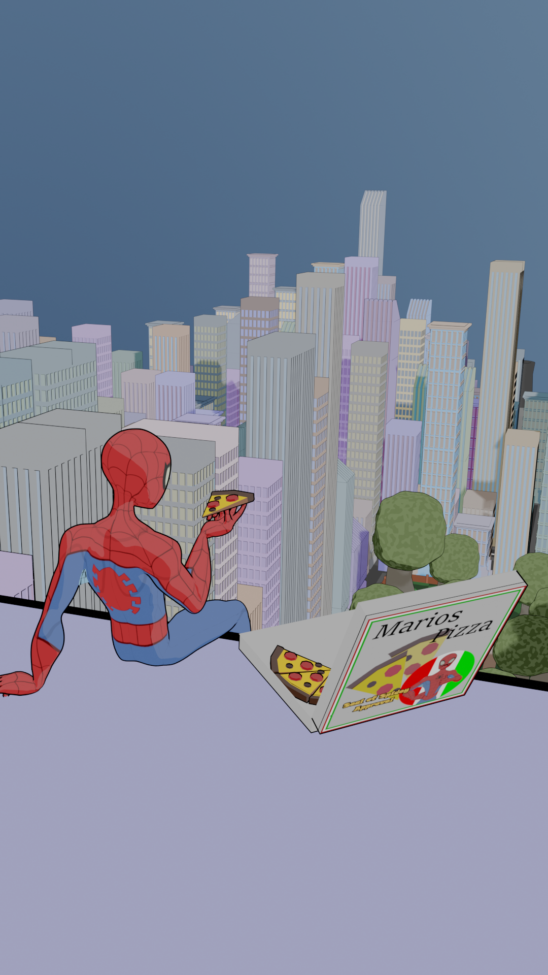 Mobile Version) Spectacular Spider Man Light & Dark Wallpaper (3D Model)