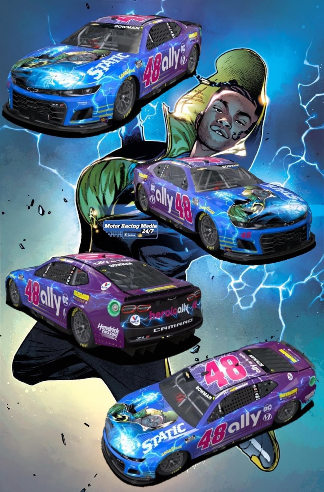 What a beautiful paint scheme! Alex Bowman will be running this for the Atlanta race