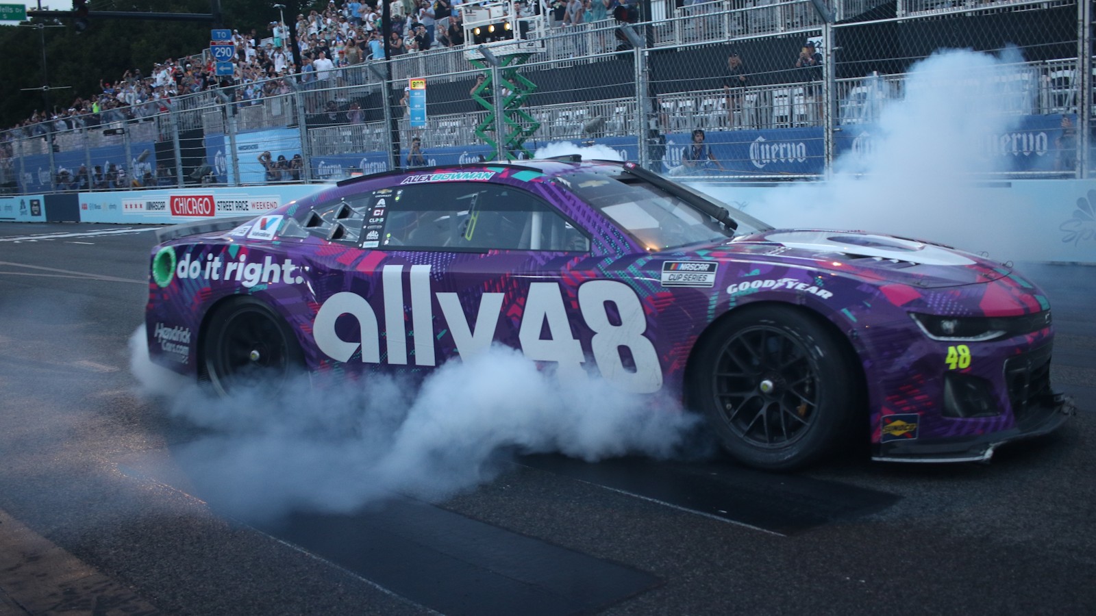 Alex Bowman Collects Unlikely Victory on Chicago Street Course