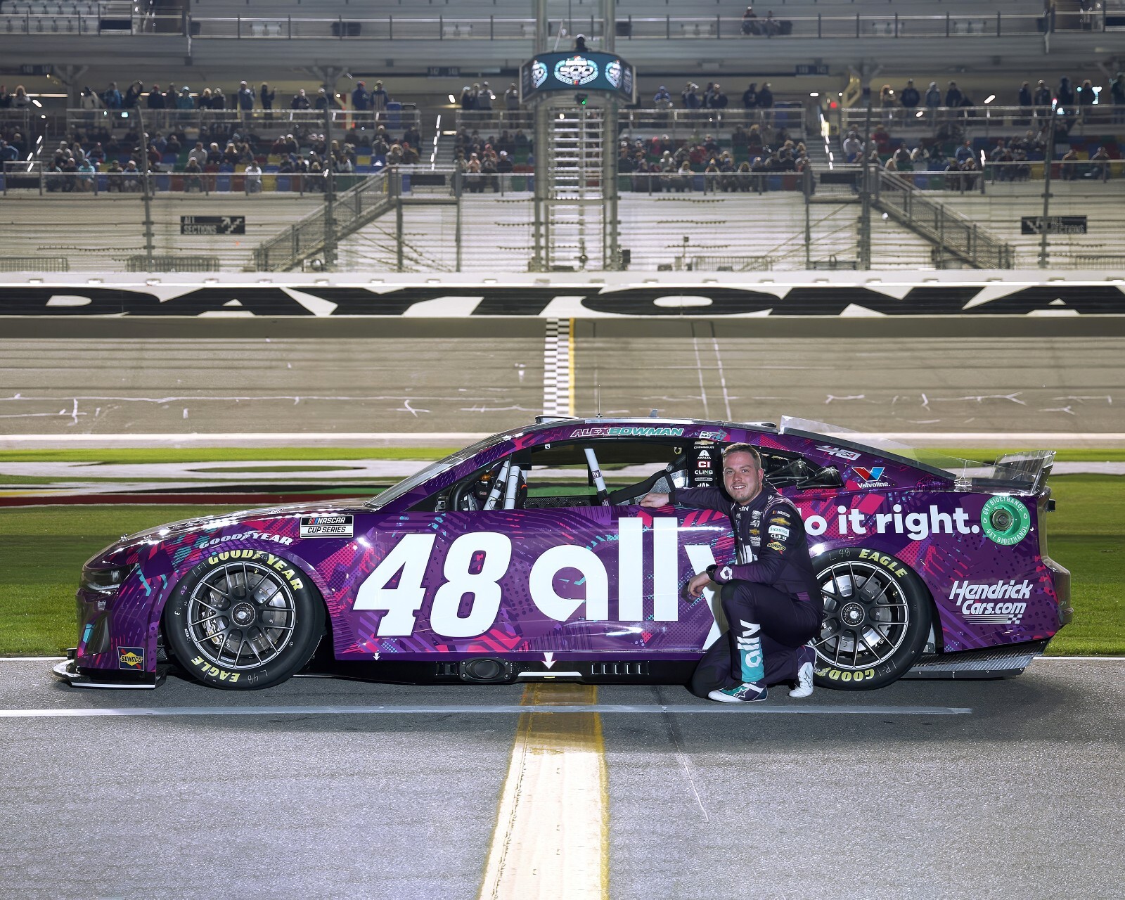 Alex Bowman 2024 NASCAR Daytona 500 8X10 Glossy Photo Print