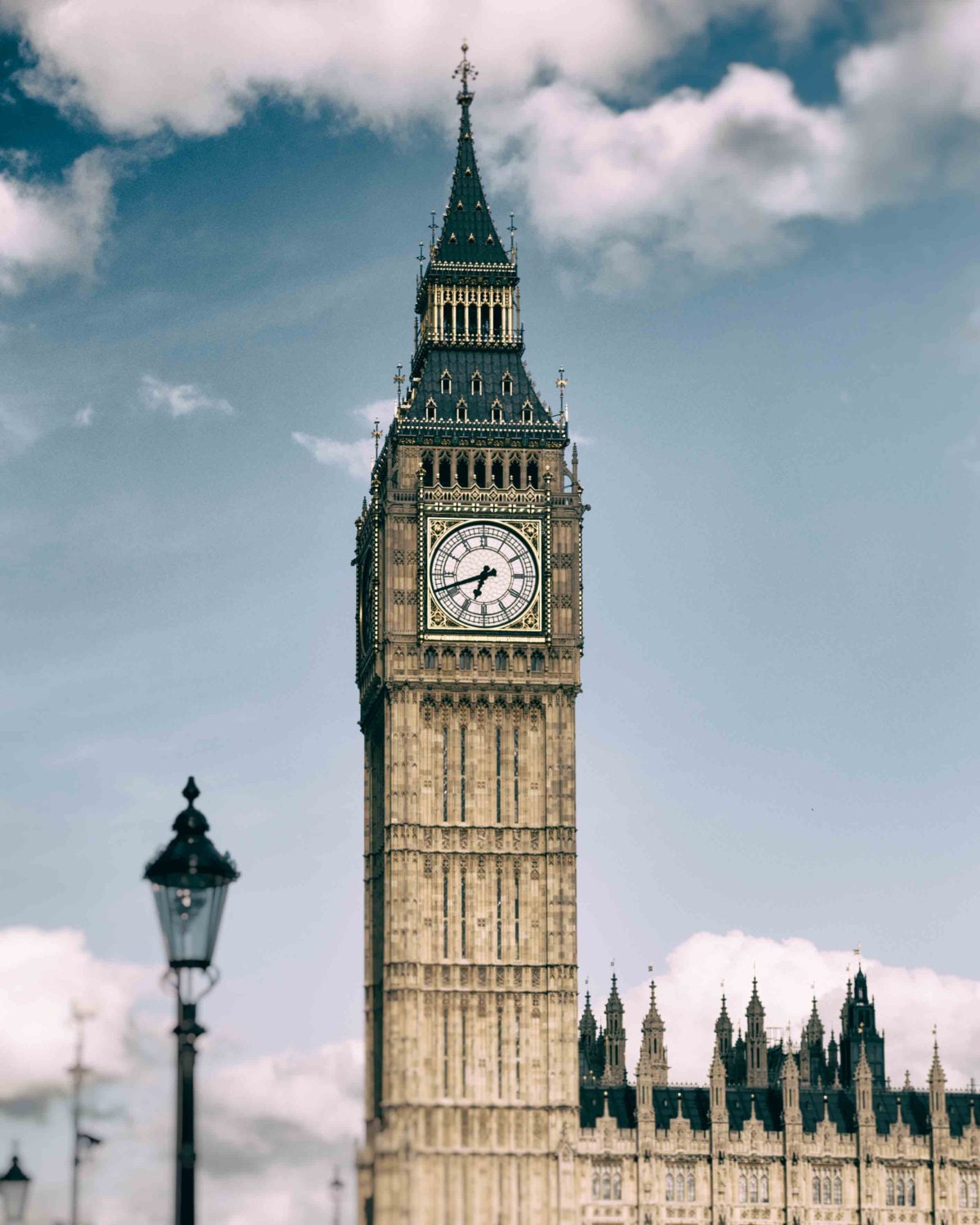 Big Ben Photograph in London England, London Historic Landmark Clock, Wall Art, Home Decor, Architecture's Tower (vertical)