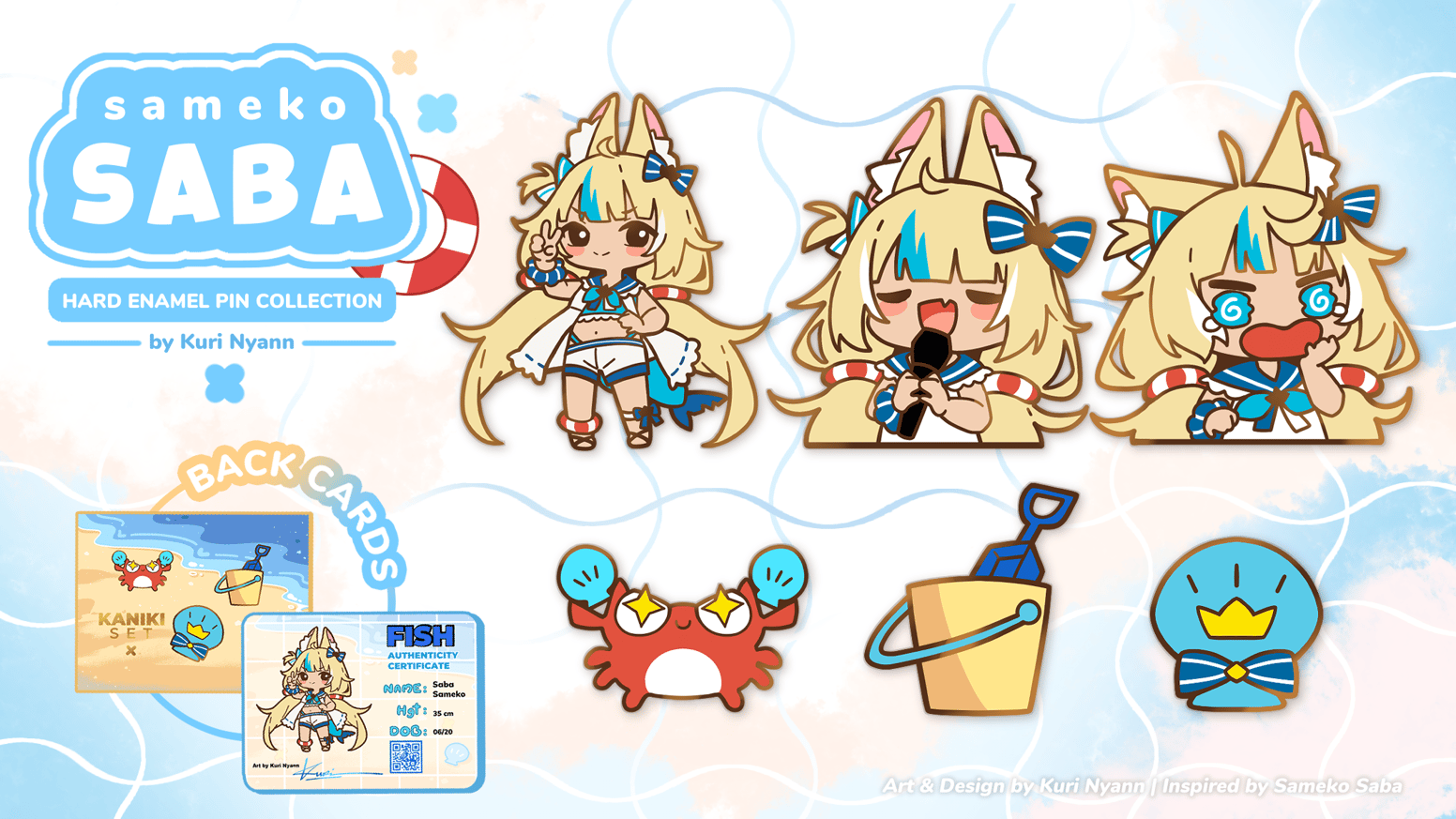 Sameko Saba Enamel Pins