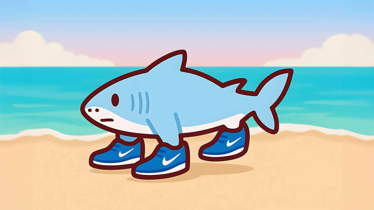 Tralalero Tralala Brainrot Meme Desktop Wallpaper