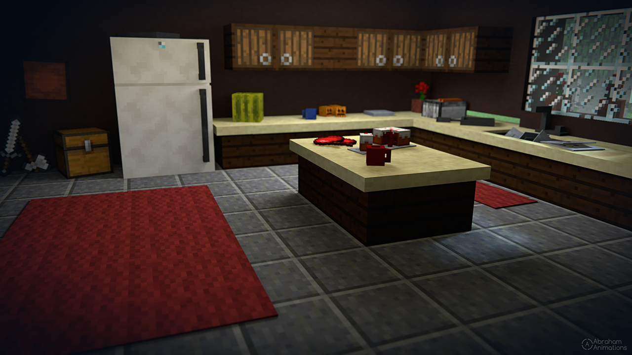 Minecraft Styled Room Interior
