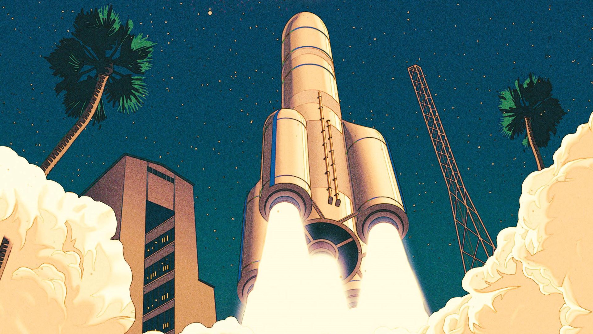 Découvrez la nouvelle affiche rétrofuturiste Ariane 6