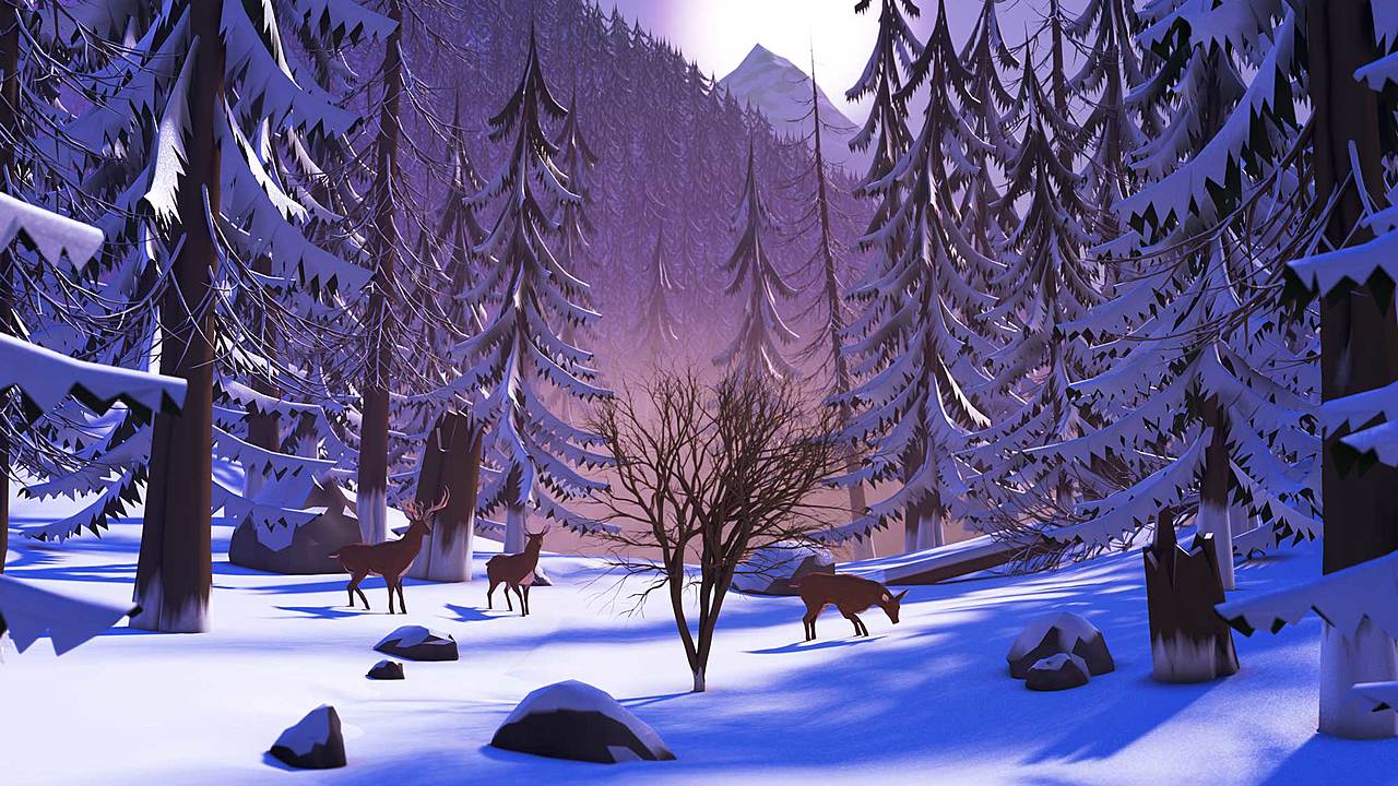 Stylized Winter Forest