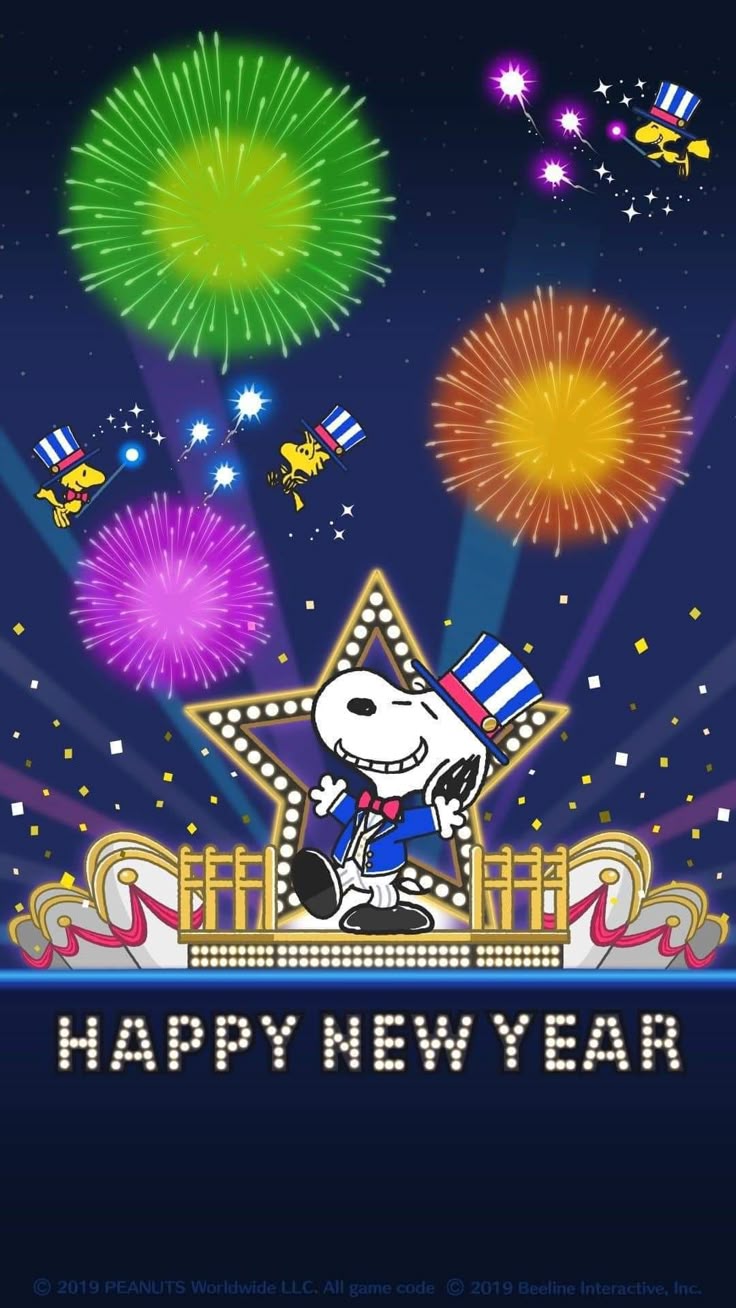 New Year's. Snoopy happy new year, Snoopy new year, Happy