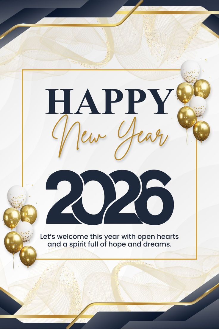 Happy New Year 2026 Image. Beautiful Wishes, Fireworks & Celebration Pics