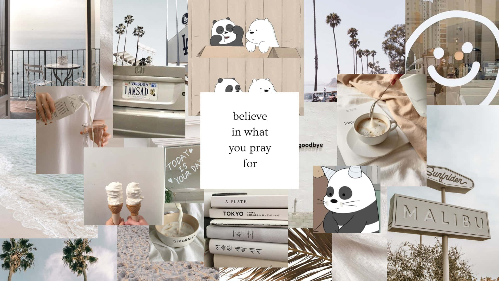 Download Vanilla Girl Aesthetic Collage Wallpaper