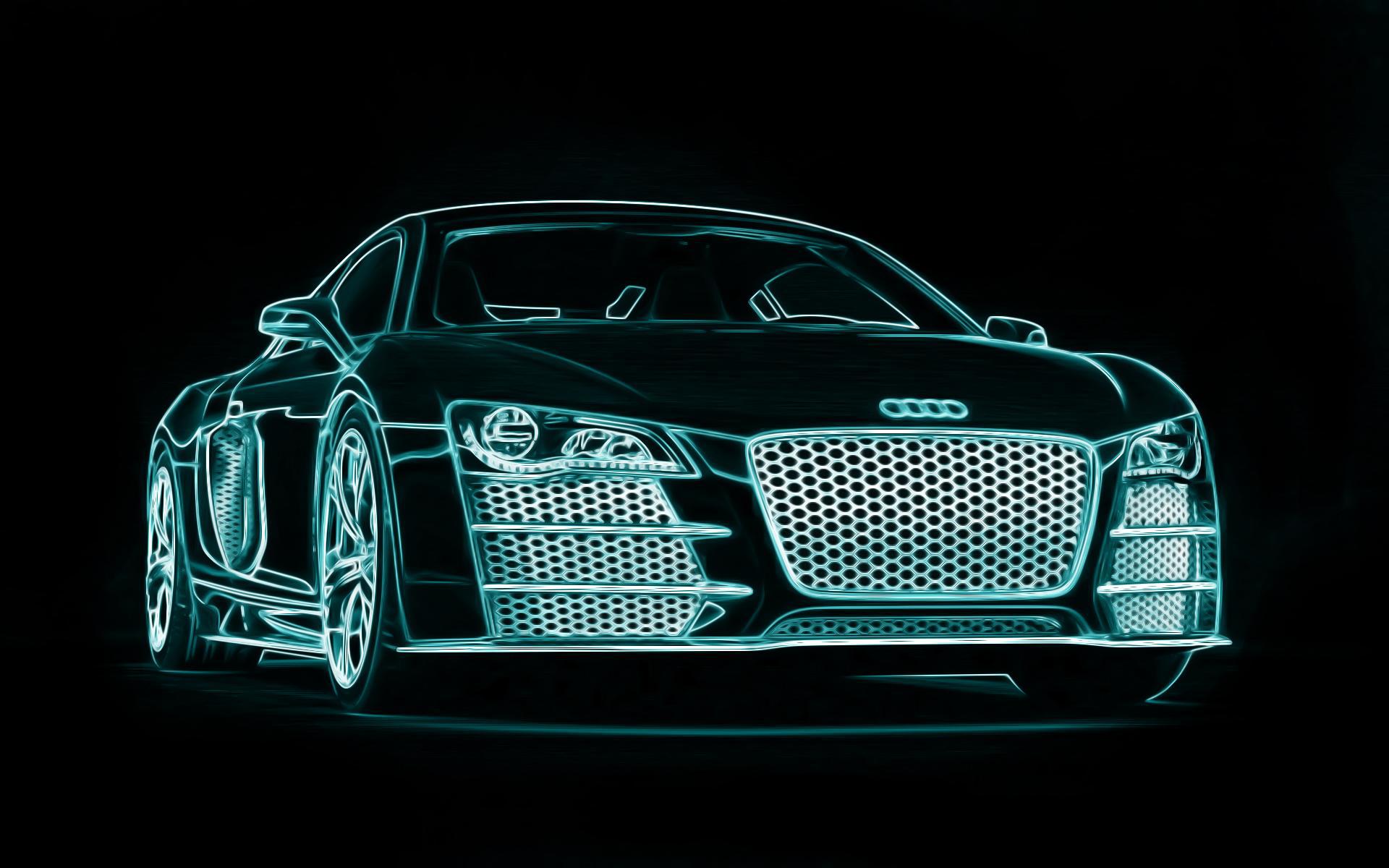 The Neon Audi Desktop wallpaper 1600x900