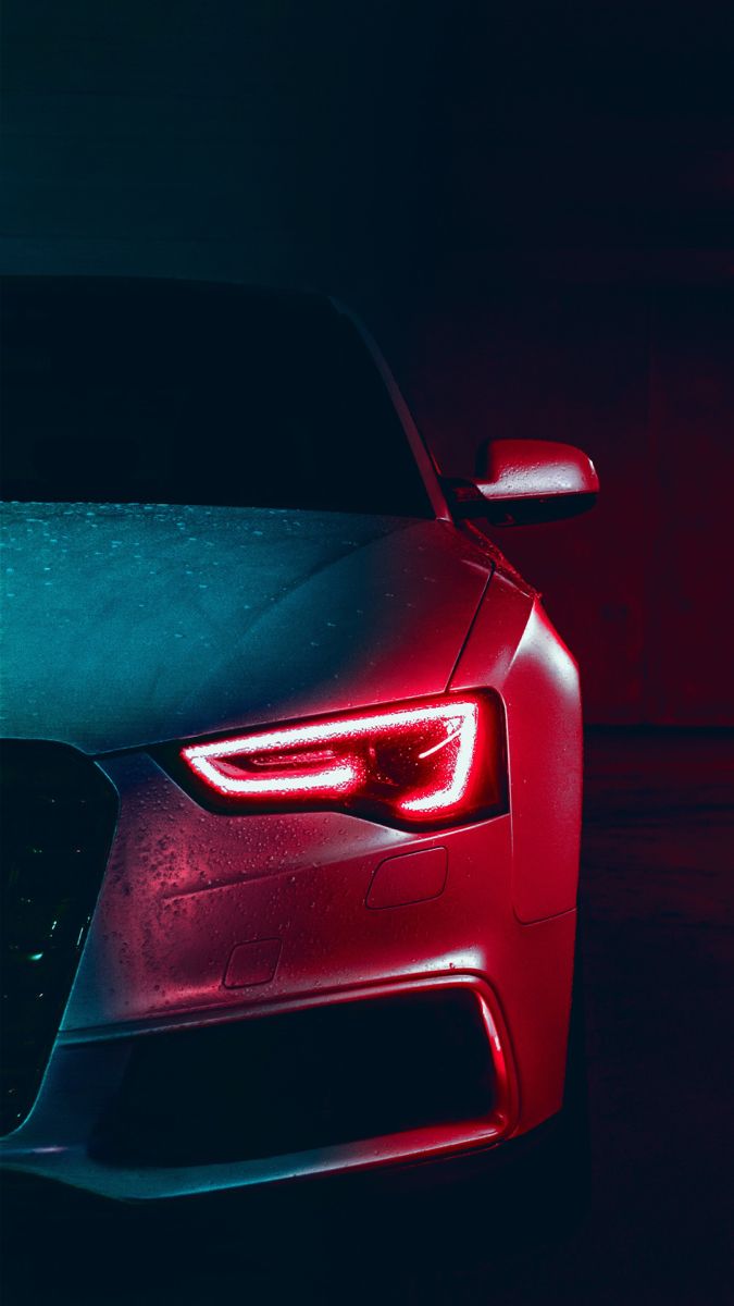 Luxury Sports Car with Hood Up