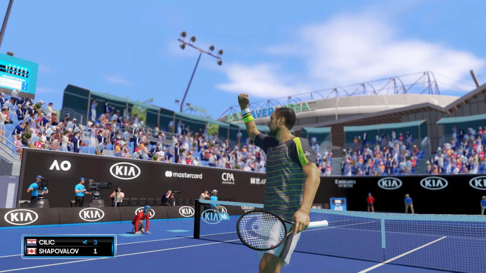 AO Tennis 2 Game. Blacknut Cloud Gaming