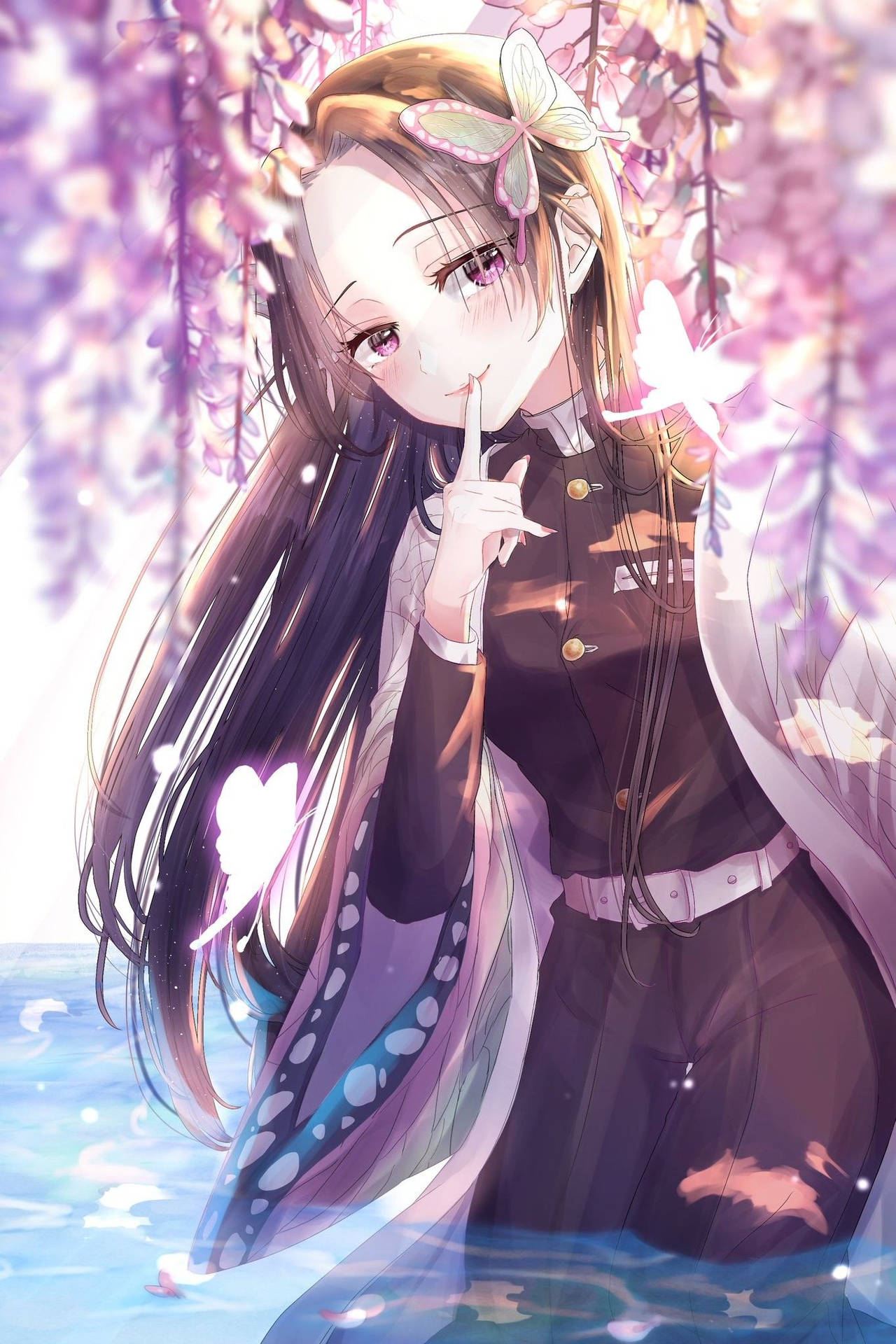 Download Kanae Kocho On Water Wallpaper