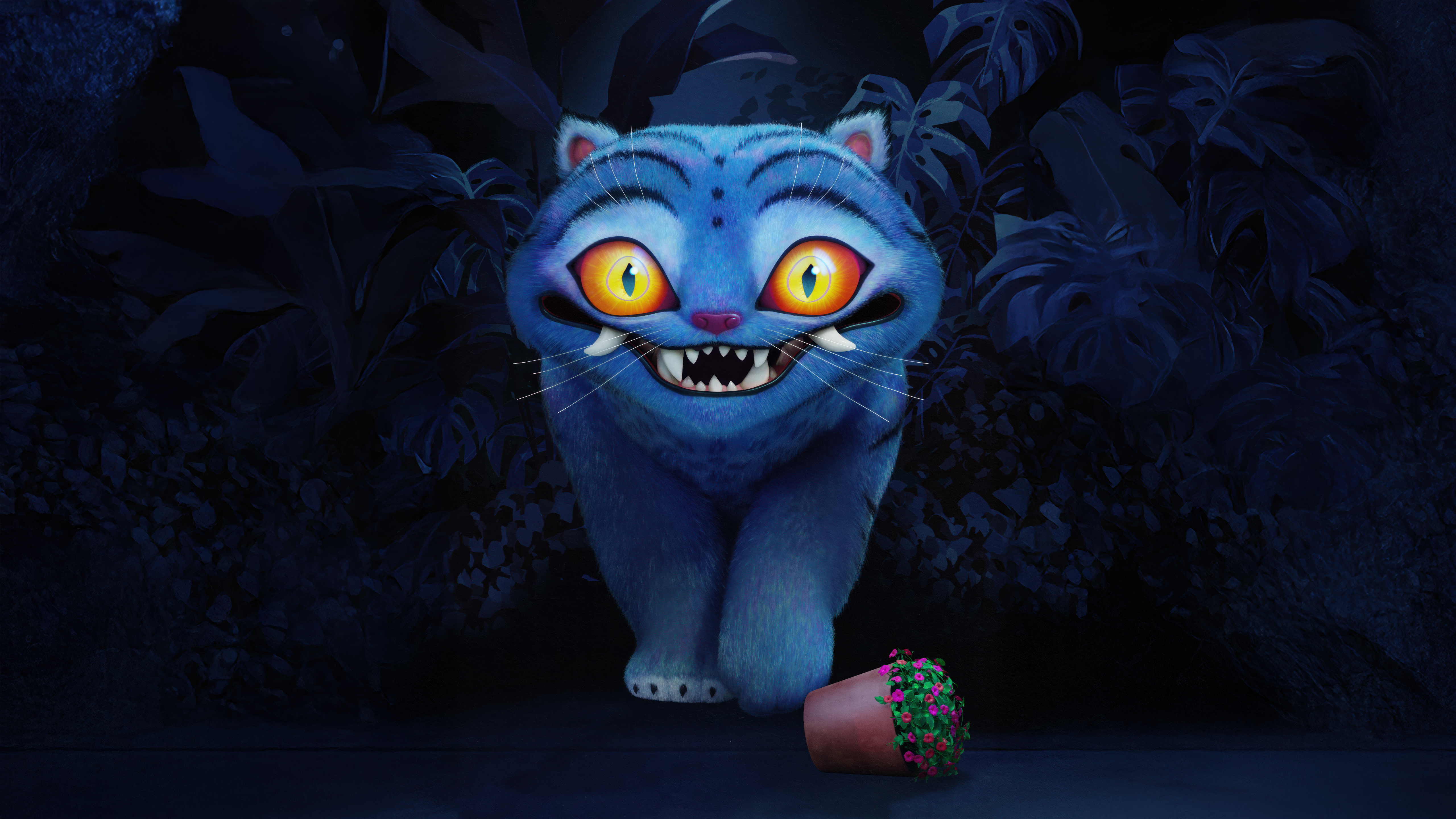 Derpy Tiger Wallpaper 4K, KPop Demon Hunters, 5K