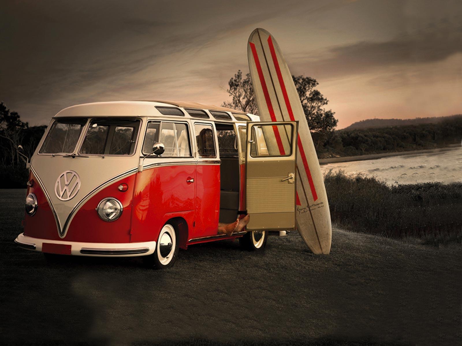 Surf And Old VW Wallpaper IPhone Wallpaper