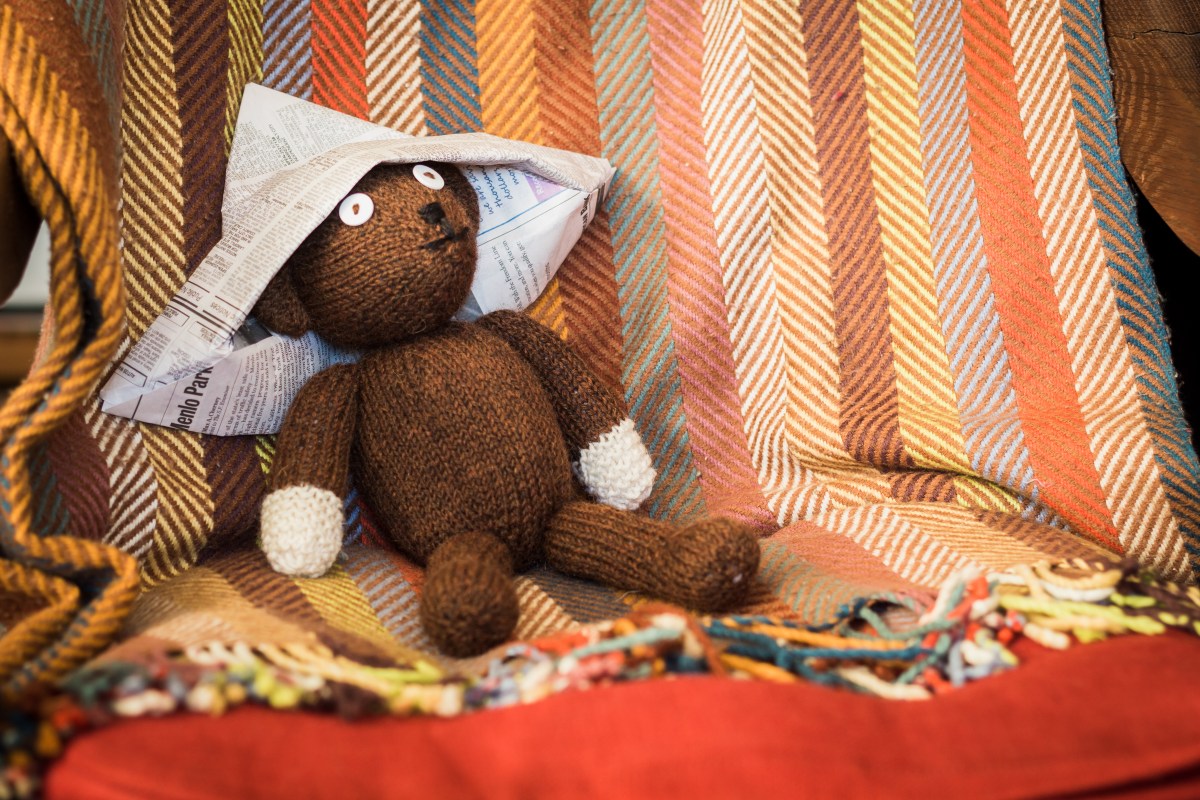 Mr. Bean's Bear. KNITS FOR LIFE