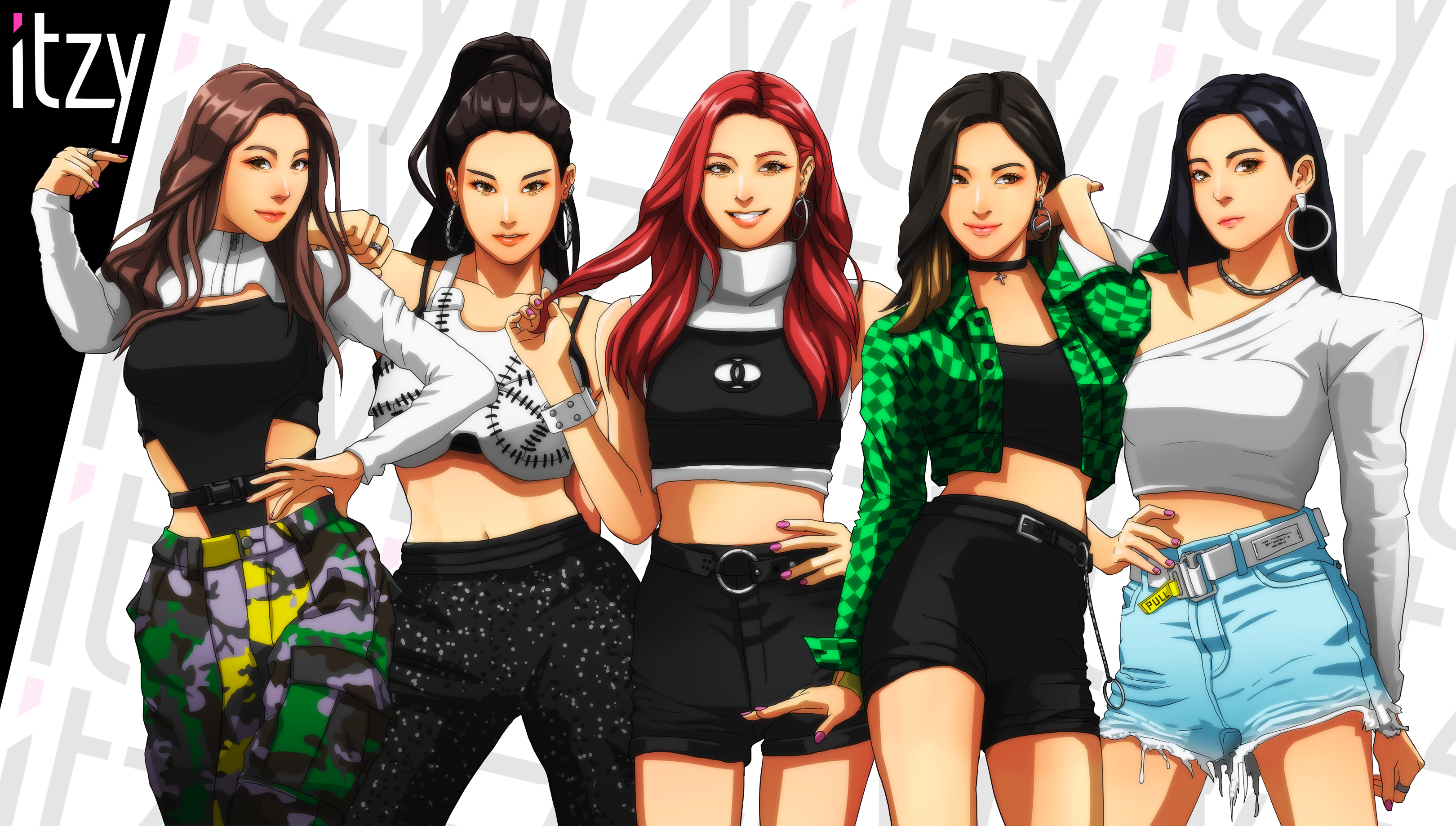 ITZY Stylish HD Wallpaper Pop Girl Group Desktop Background