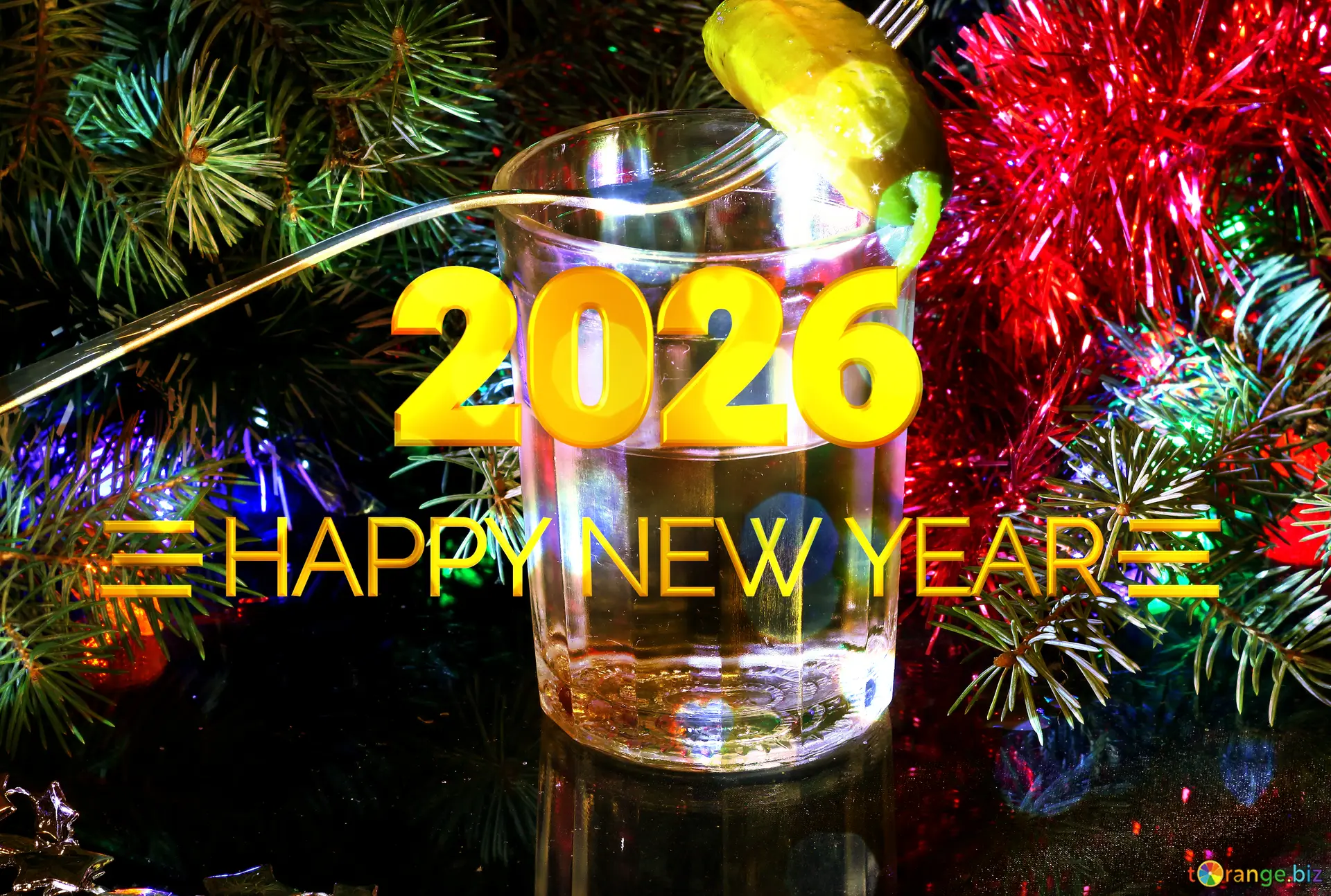Shiny happy new year 2026 background Russian №212282