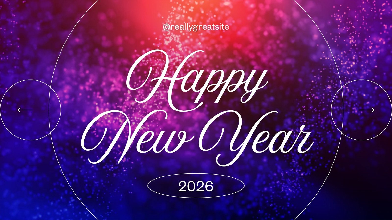 Blue Red Luxury Happy New Year 2026 Video