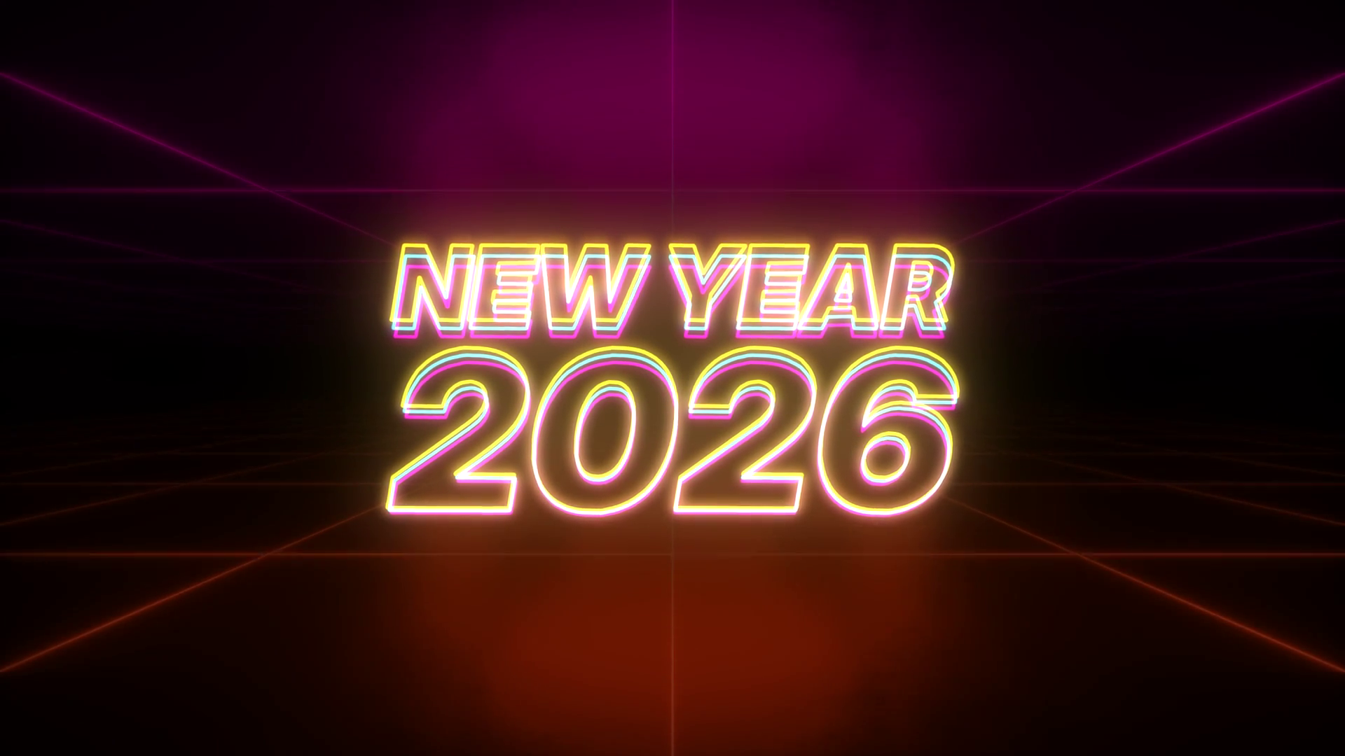 New Year 2026 Retro Background