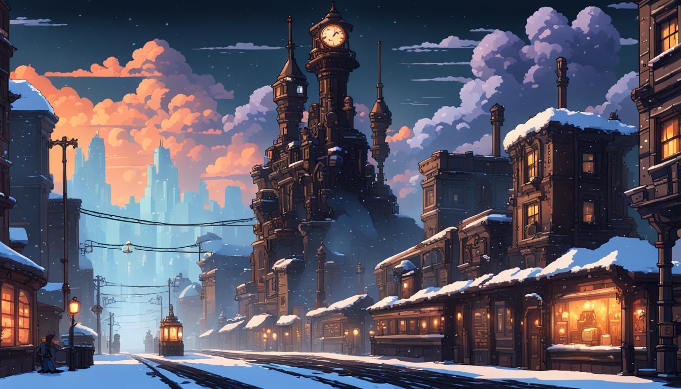 Frostpunksperiments Steampunk City In 8 Bit Pixel
