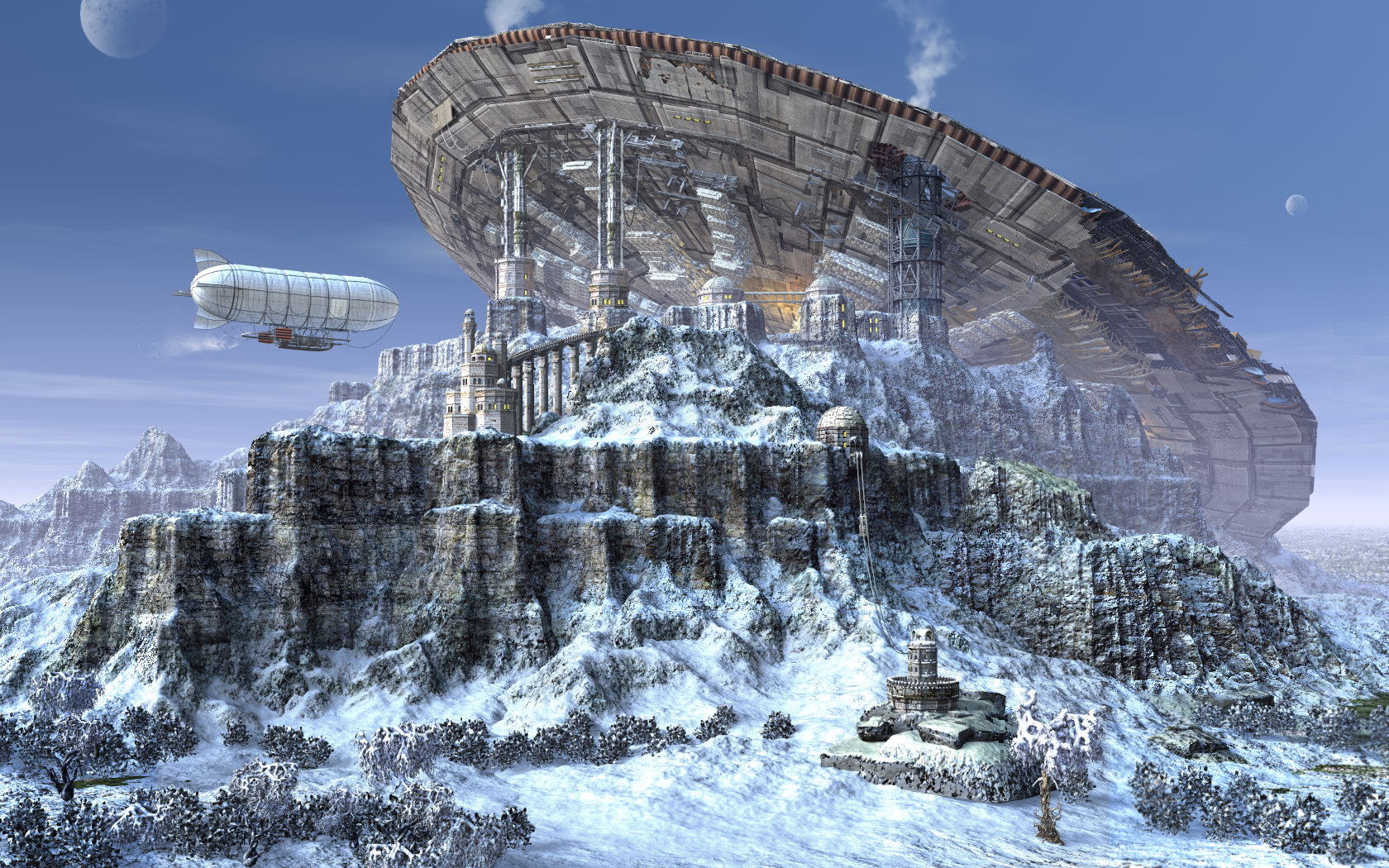 Futuristic Horizons: Stunning Sci Fi City HD Wallpaper