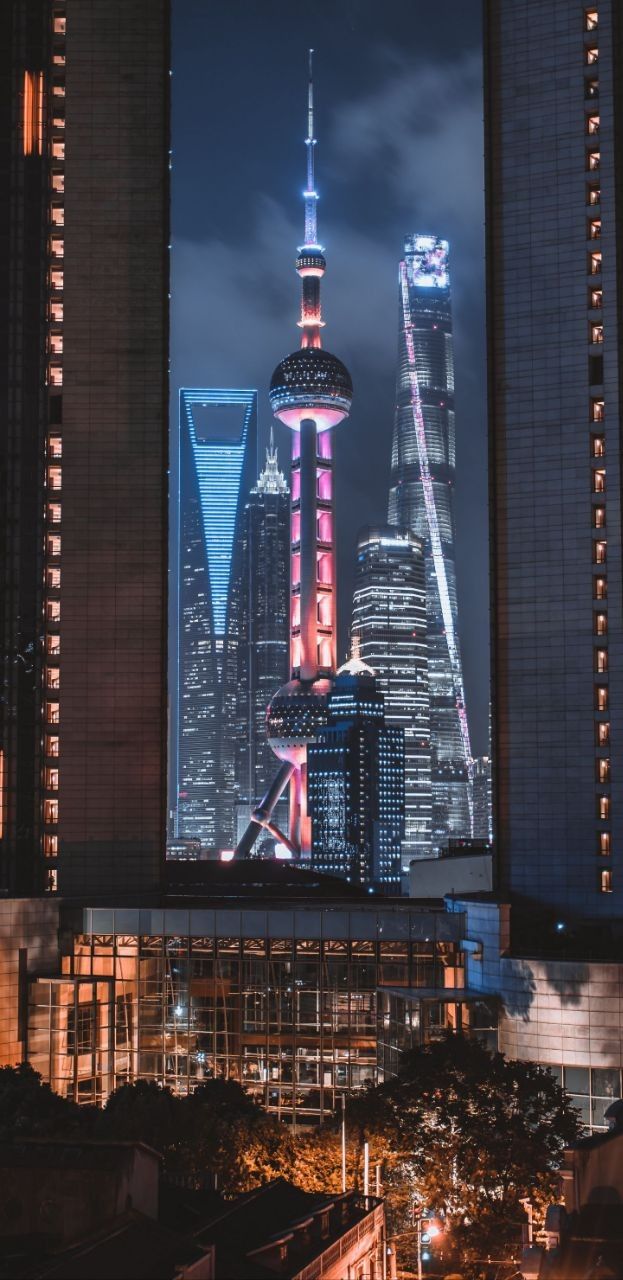 City. Winter wallpaper, City view night, Phone wallpaper